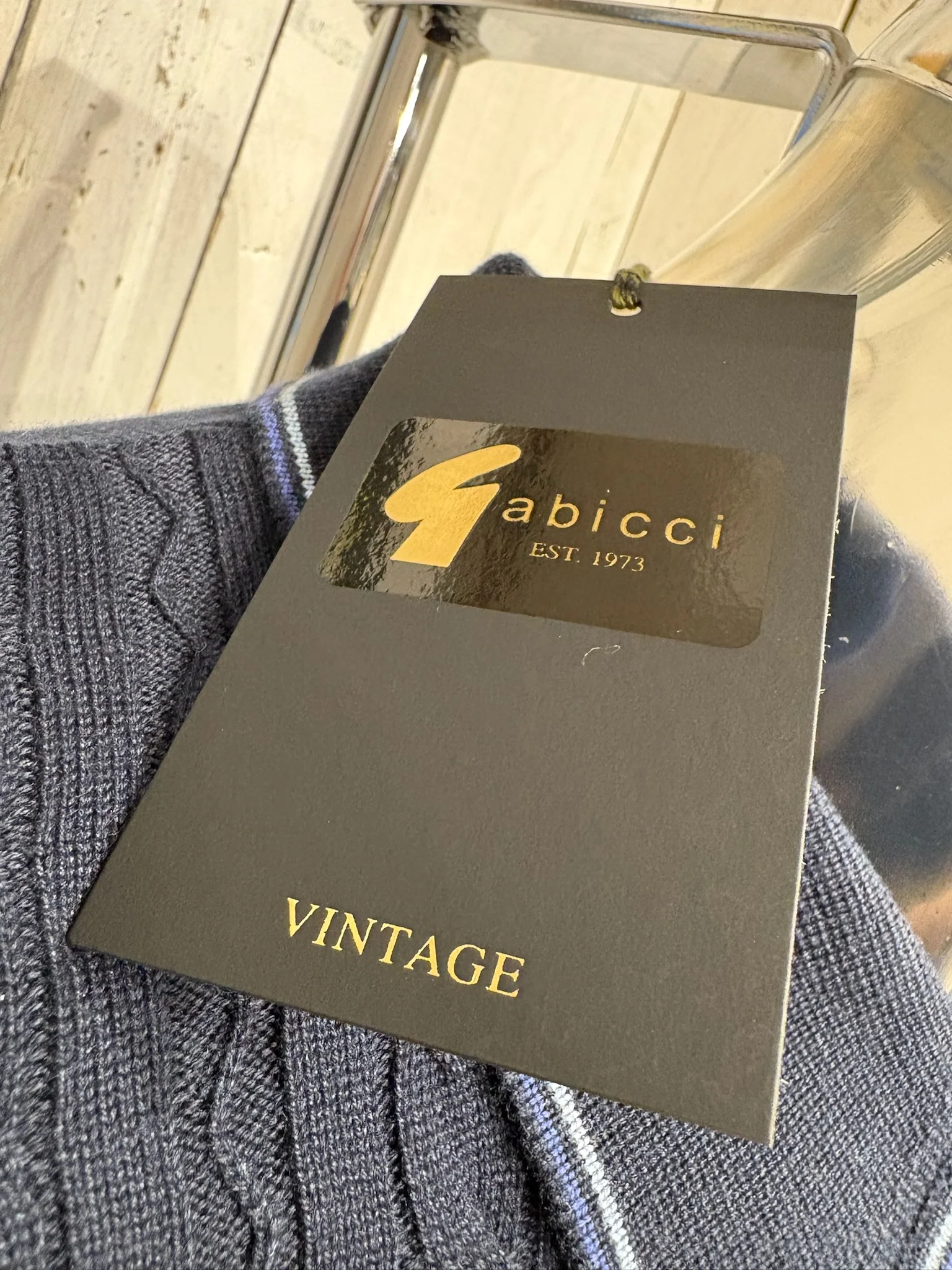 Gabicci Vintage Laverne Zip Knit - Navy - Image 3