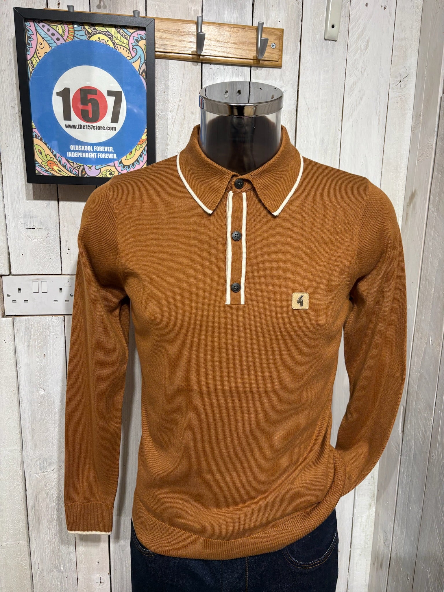 Gabicci Vintage Lineker Knit - Walnut