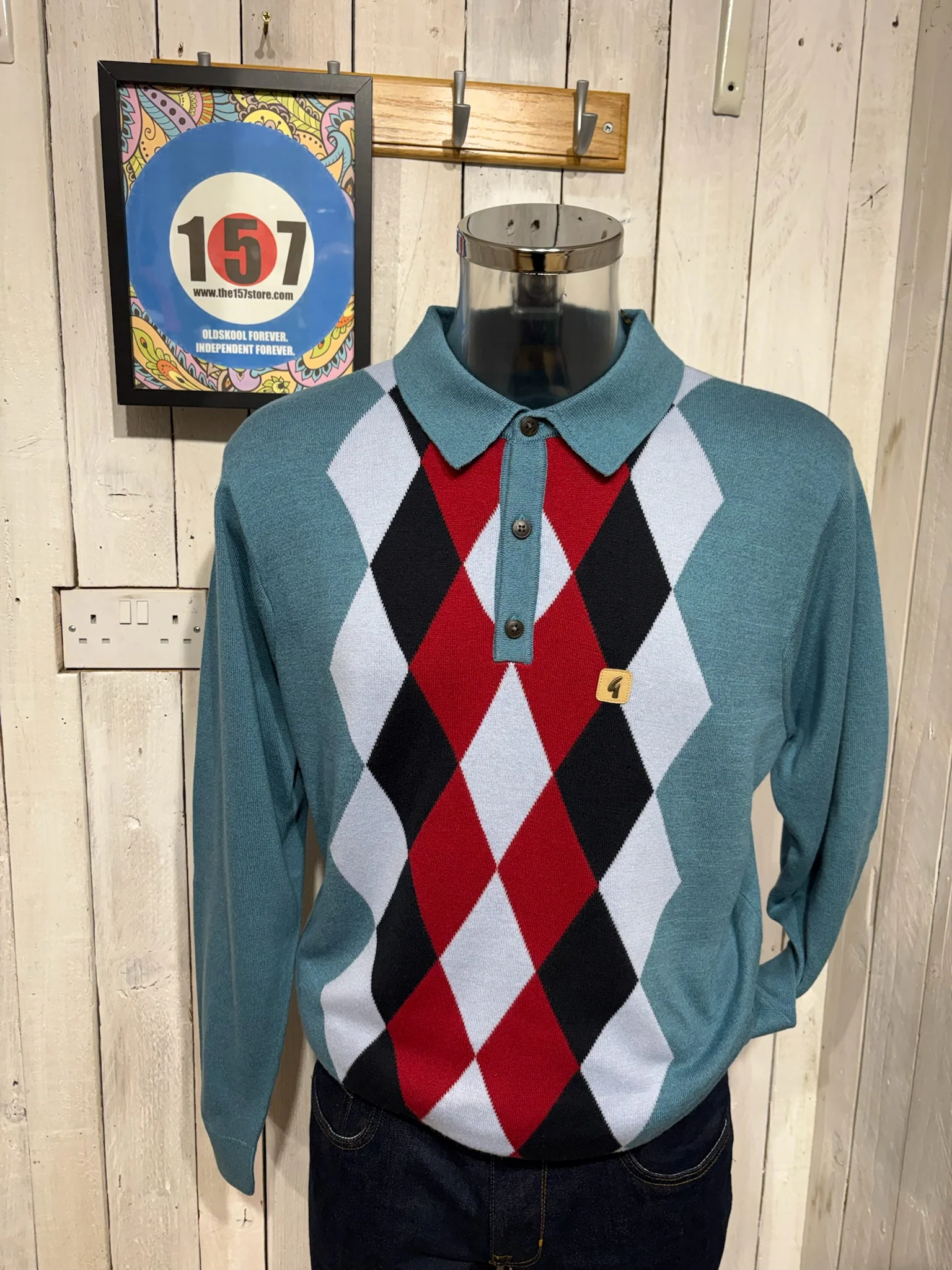 Gabicci Vintage Pablo Argyle Knit -