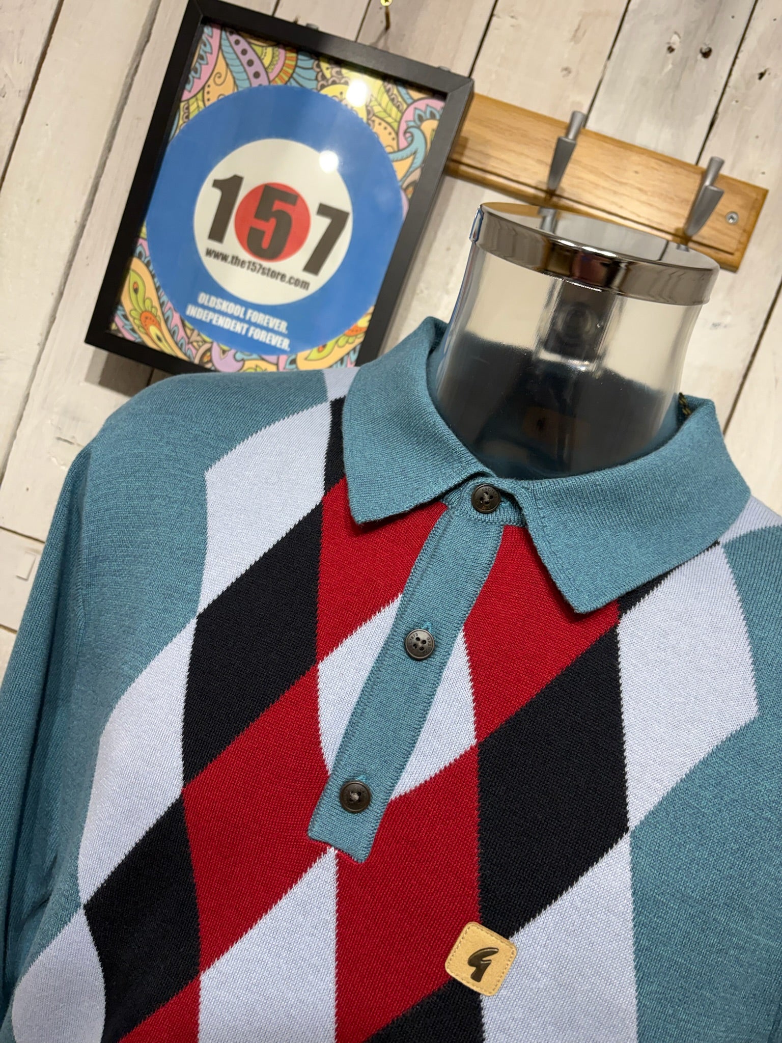 Gabicci Vintage Pablo Argyle Knit - - Image 2