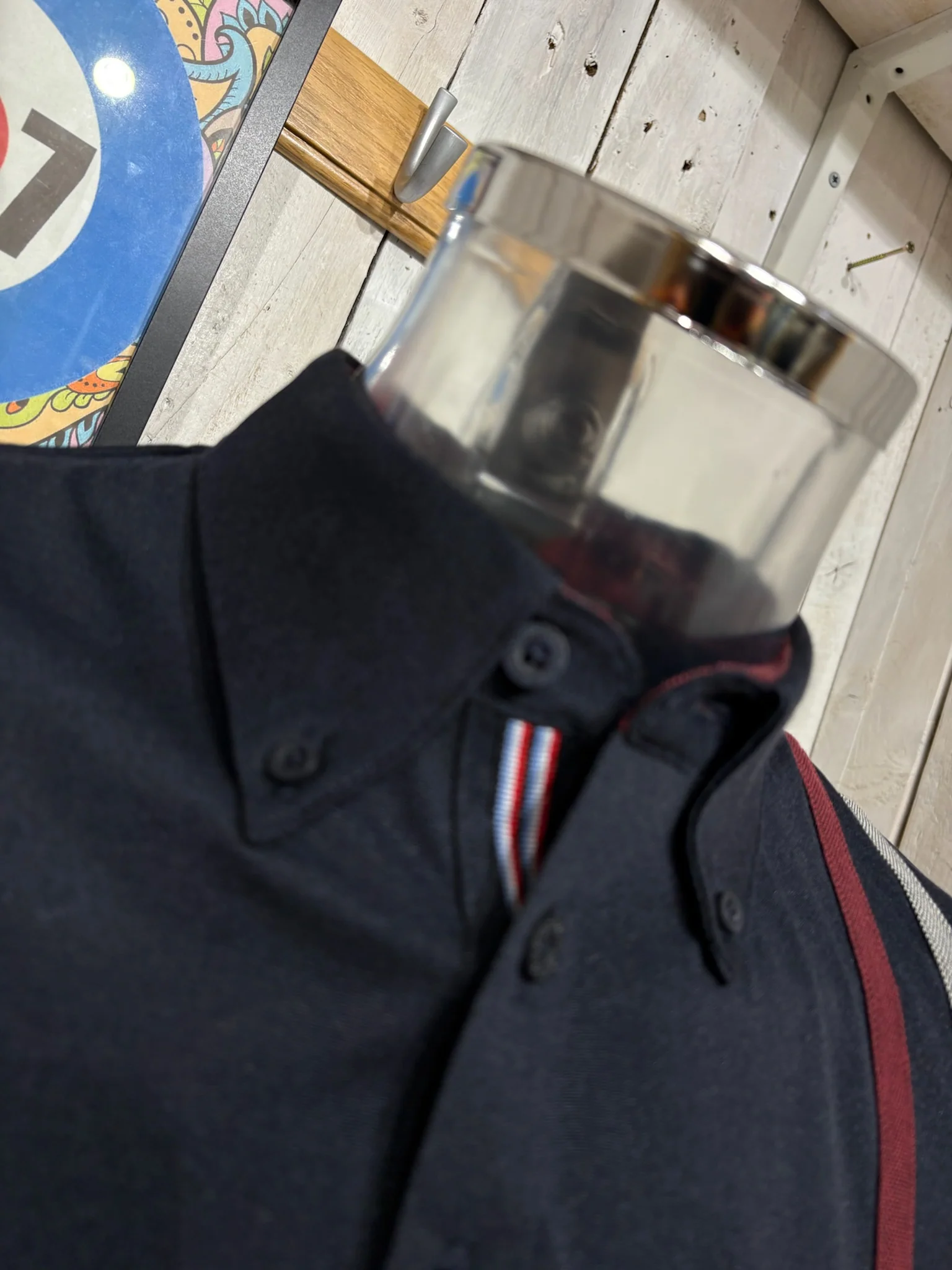 Gabicci Vintage Paddy Race Stripe Polo - NEW 2026 - Navy - Image 3