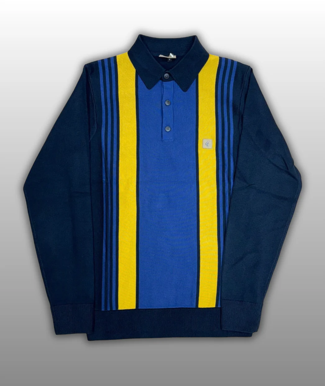 Gabicci Vintage Searle Mod Knit - Navy (Citron) - Image 3