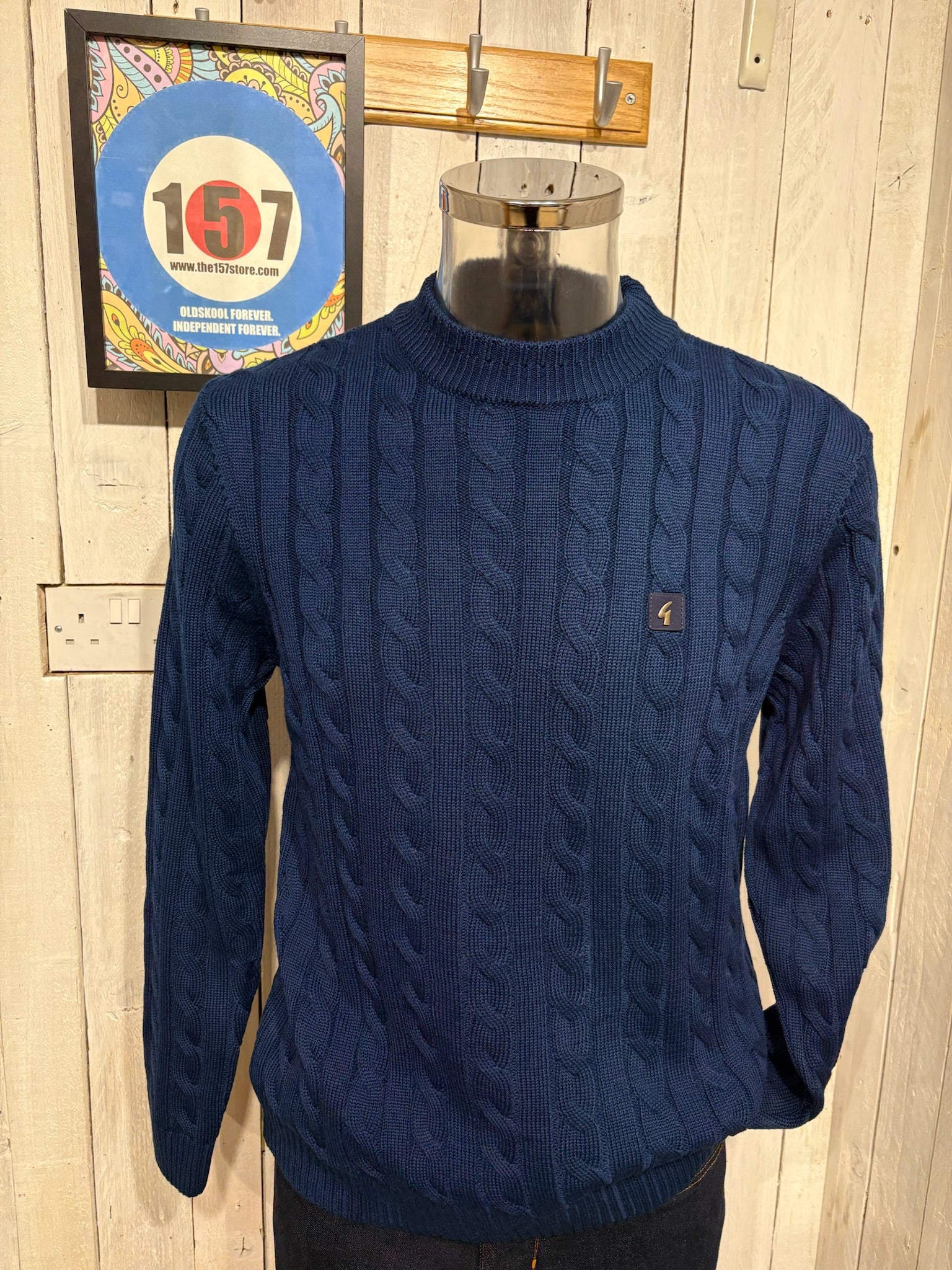 Gabicci Vintage Temor Cable Knit - LIMITED EDITION Navy