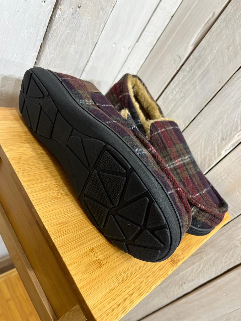Galway Check Slippers - Brown (Gift Boxed) - Image 3