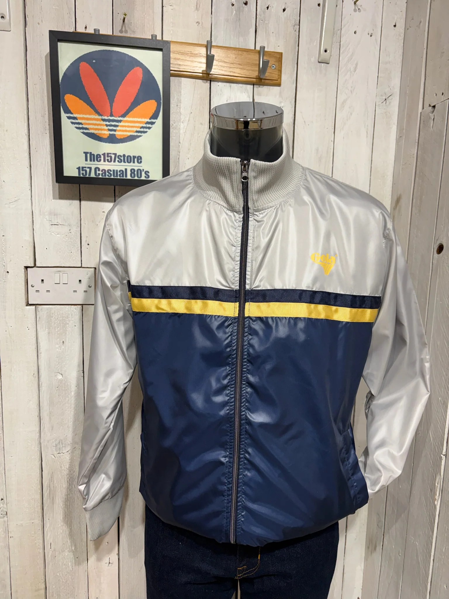 Gola Classics Colour Block Shell Jacket - Navy / Gold / Silver