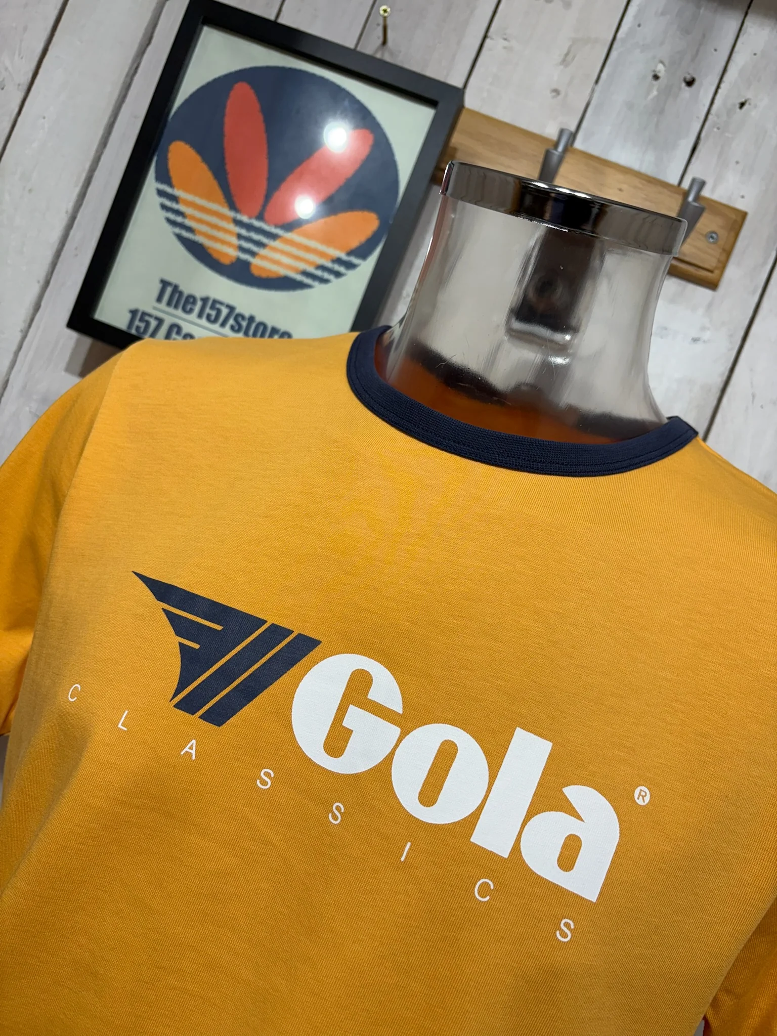Gola Classics Ringer Logo Tee - Yellow - Image 2