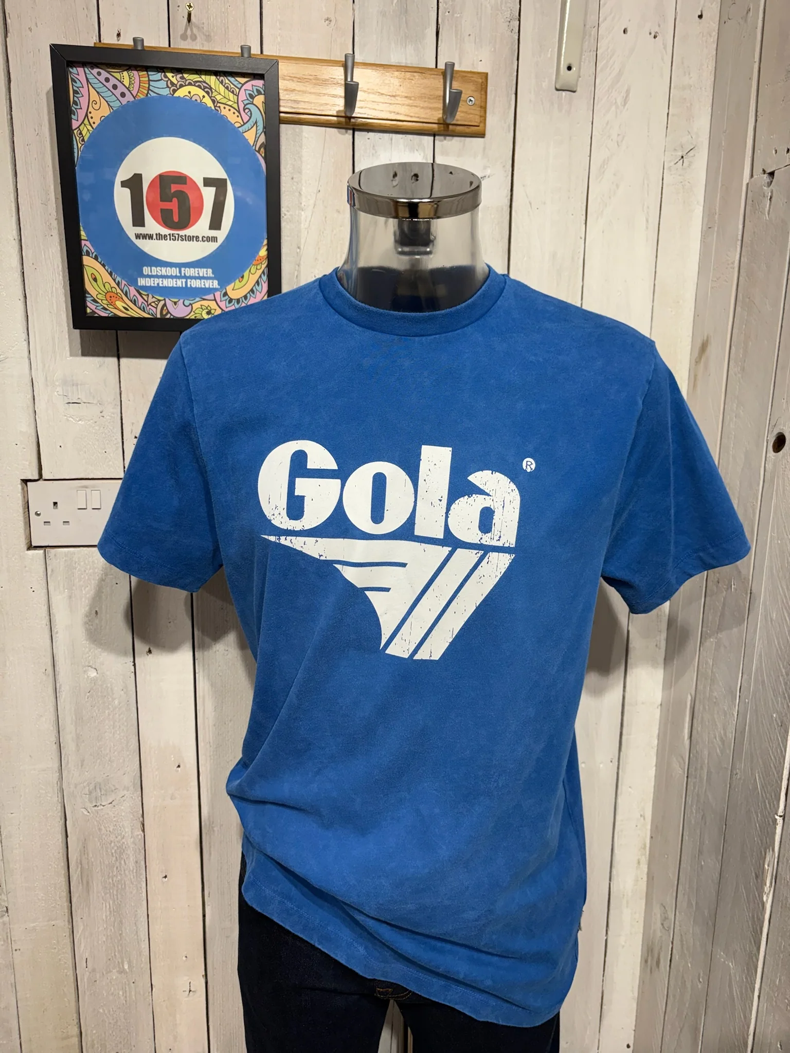Gola Classics Washed-Effect Tee - Blue - Image 3