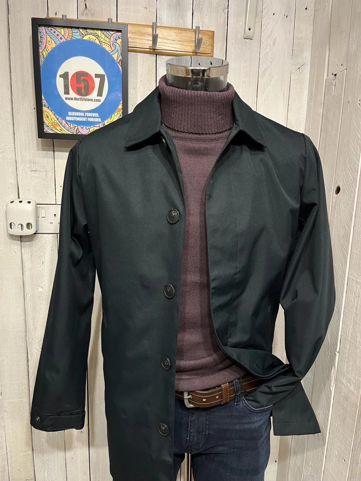 THE GRETNA - Water Resistant Mac - Dark Navy