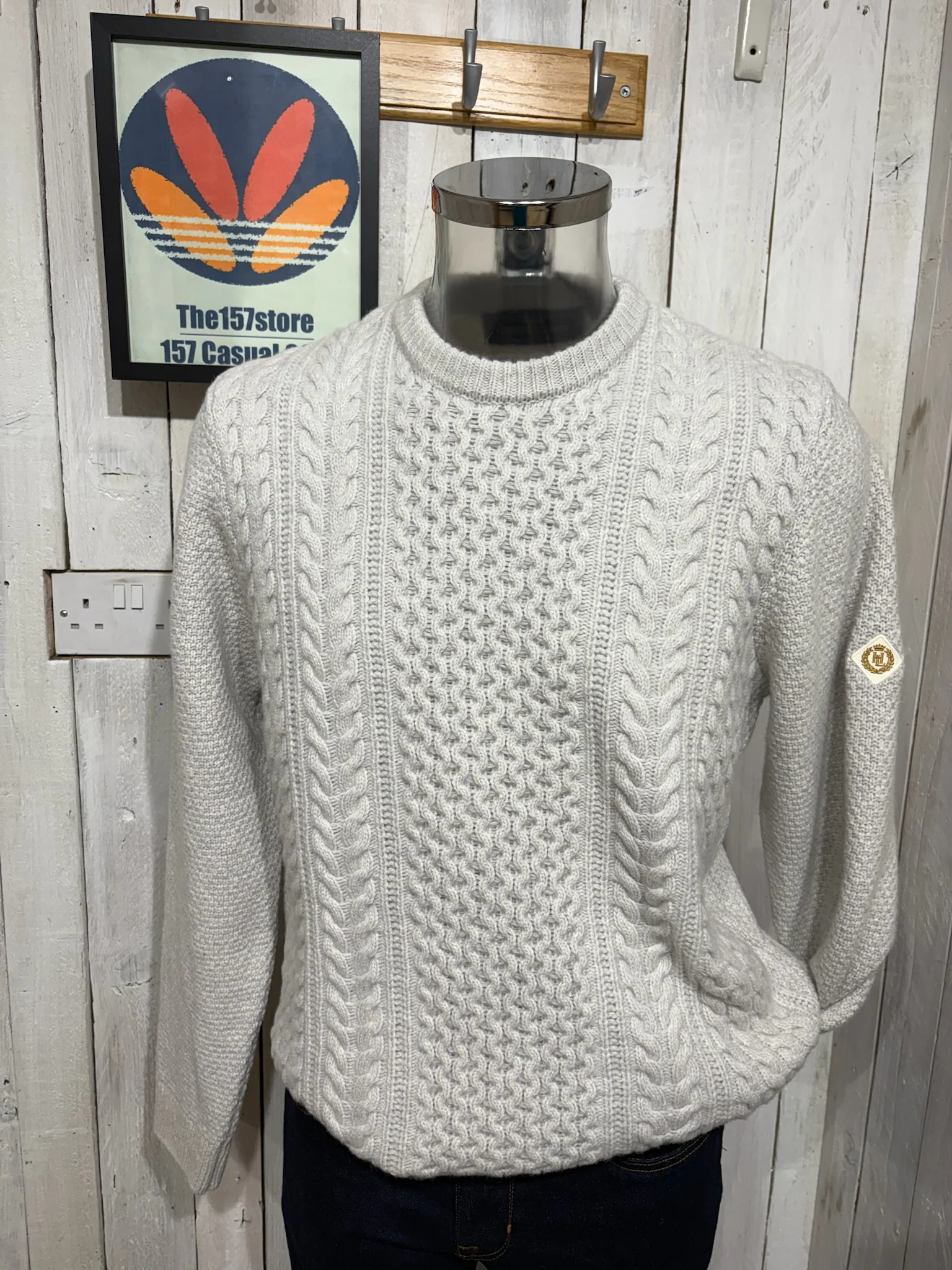 Henri Lloyd Abersoch Cable Knit Jumper - Off White
