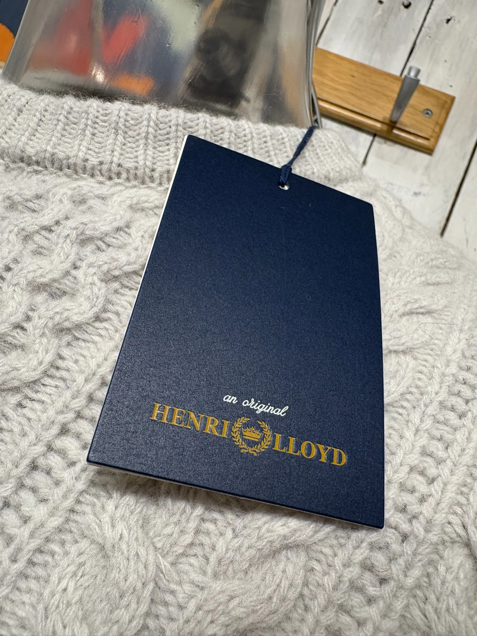 Henri Lloyd Abersoch Cable Knit Jumper - Off White - Image 3