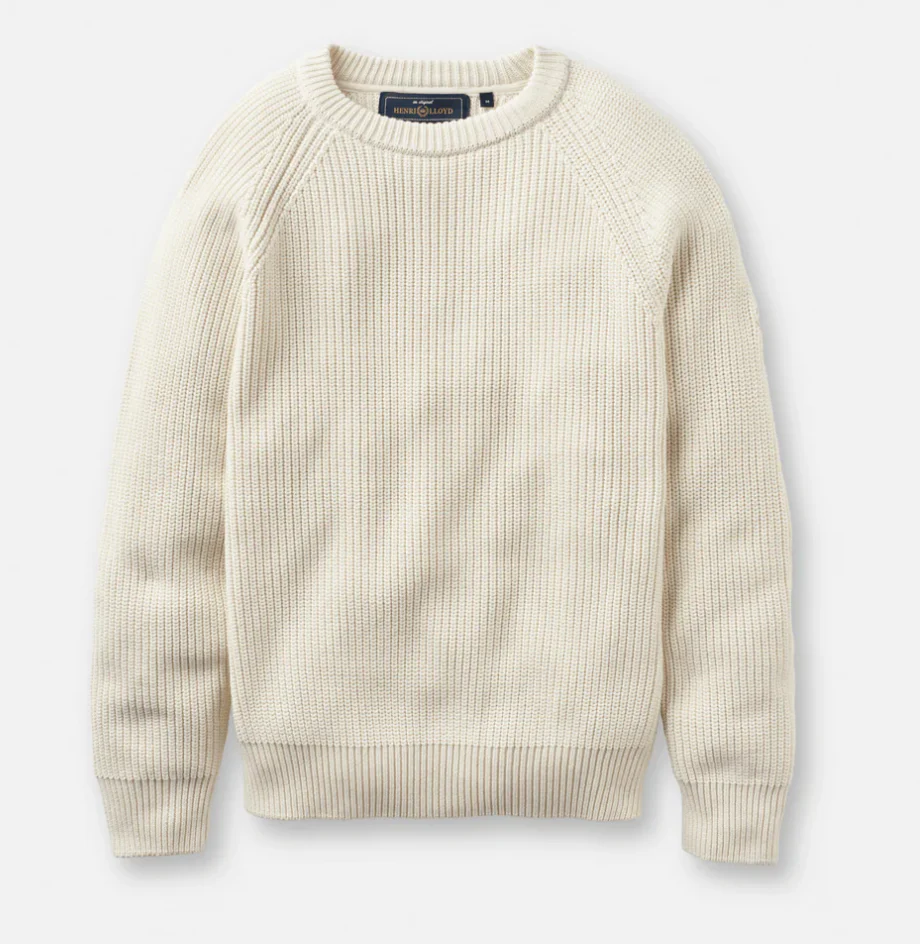 Henri Lloyd Crew Neck Jumper - Ecru - Image 2