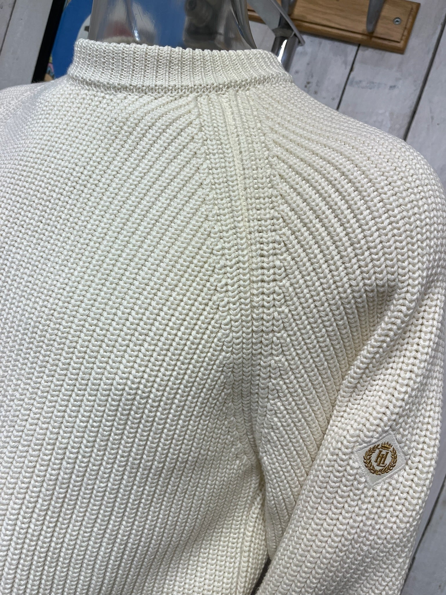 Henri Lloyd Crew Neck Jumper - Ecru - Image 4