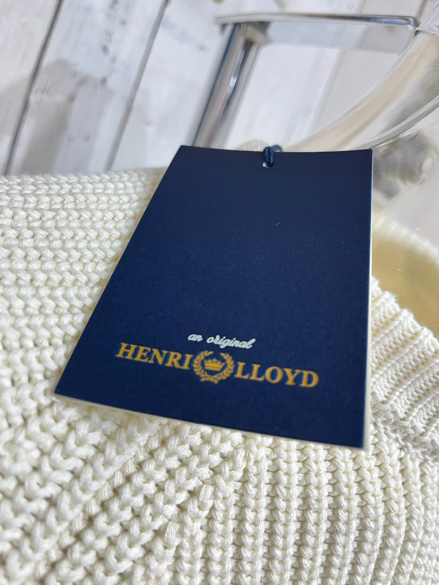 Henri Lloyd Crew Neck Jumper - Ecru - Image 5