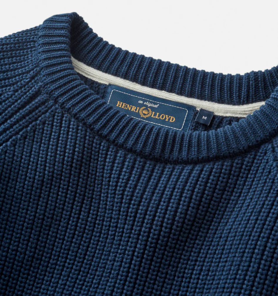 Henri Lloyd Crew Neck Jumper - Navy - Image 5