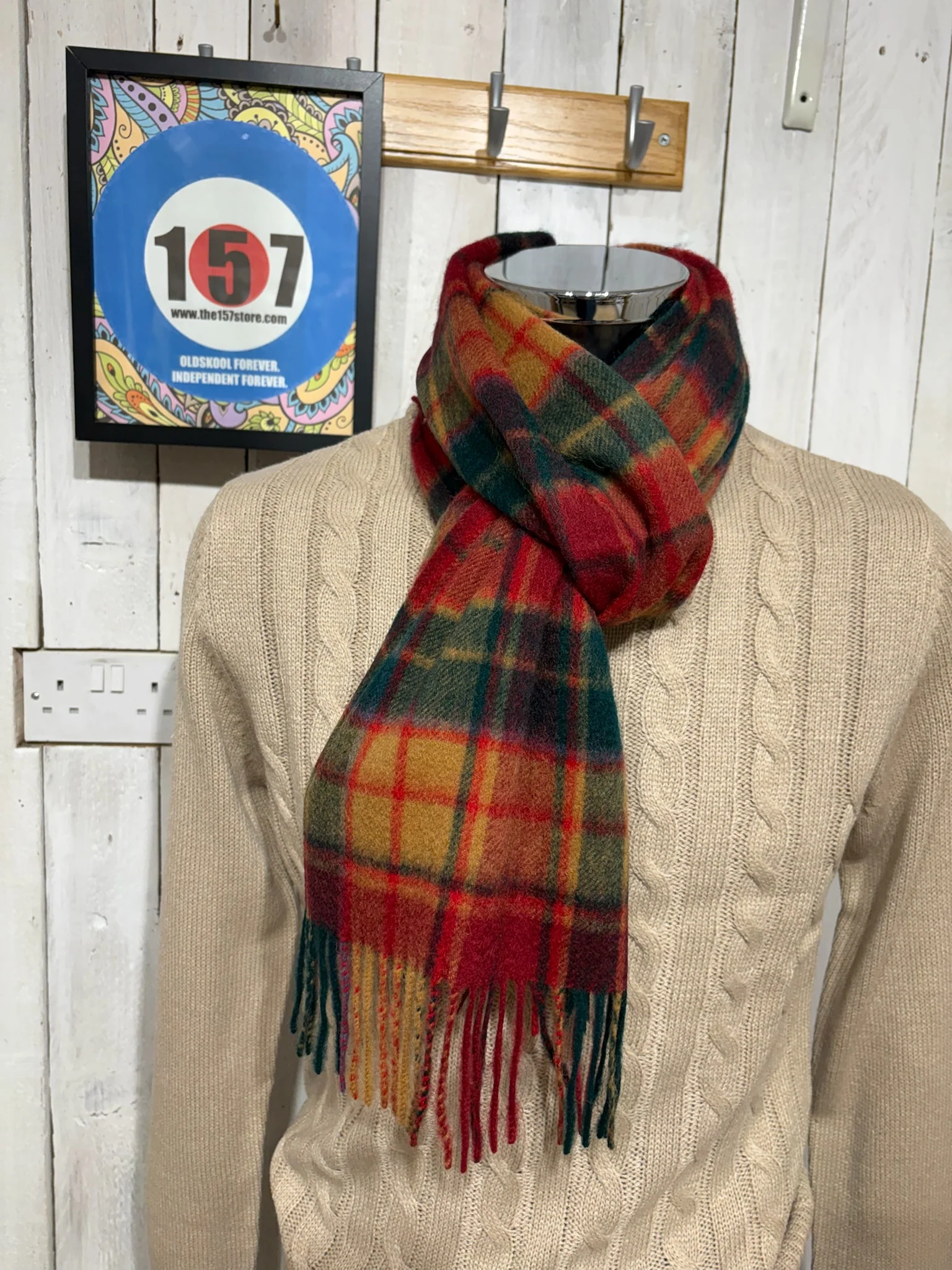 Heritage Traditions Wool Scarf - Haworth red