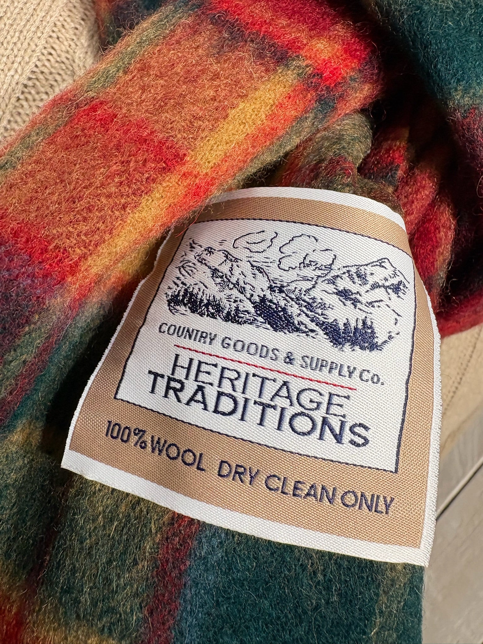 Heritage Traditions Wool Scarf - Haworth red - Image 2