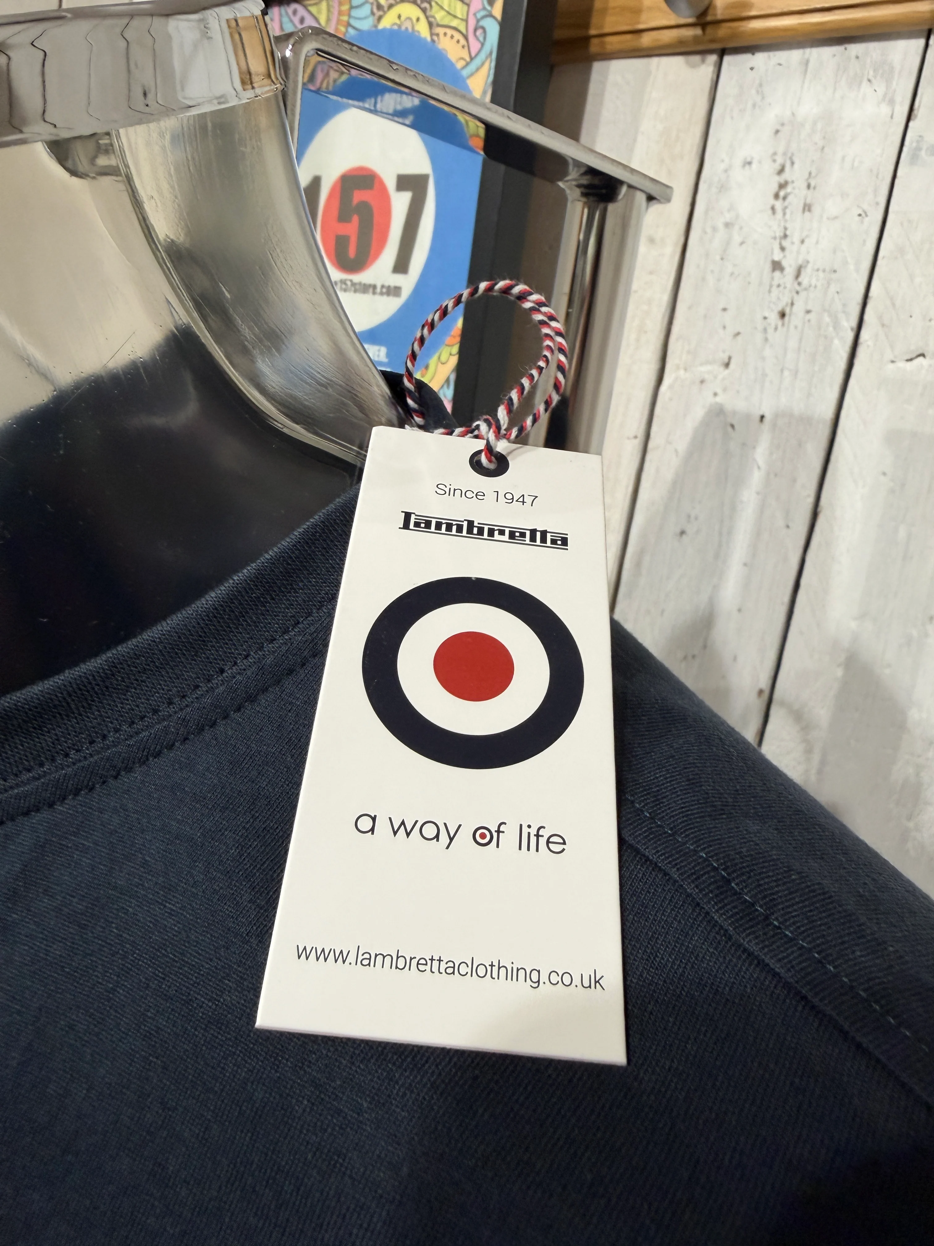 Lambretta Badges Tee - Navy - Image 4