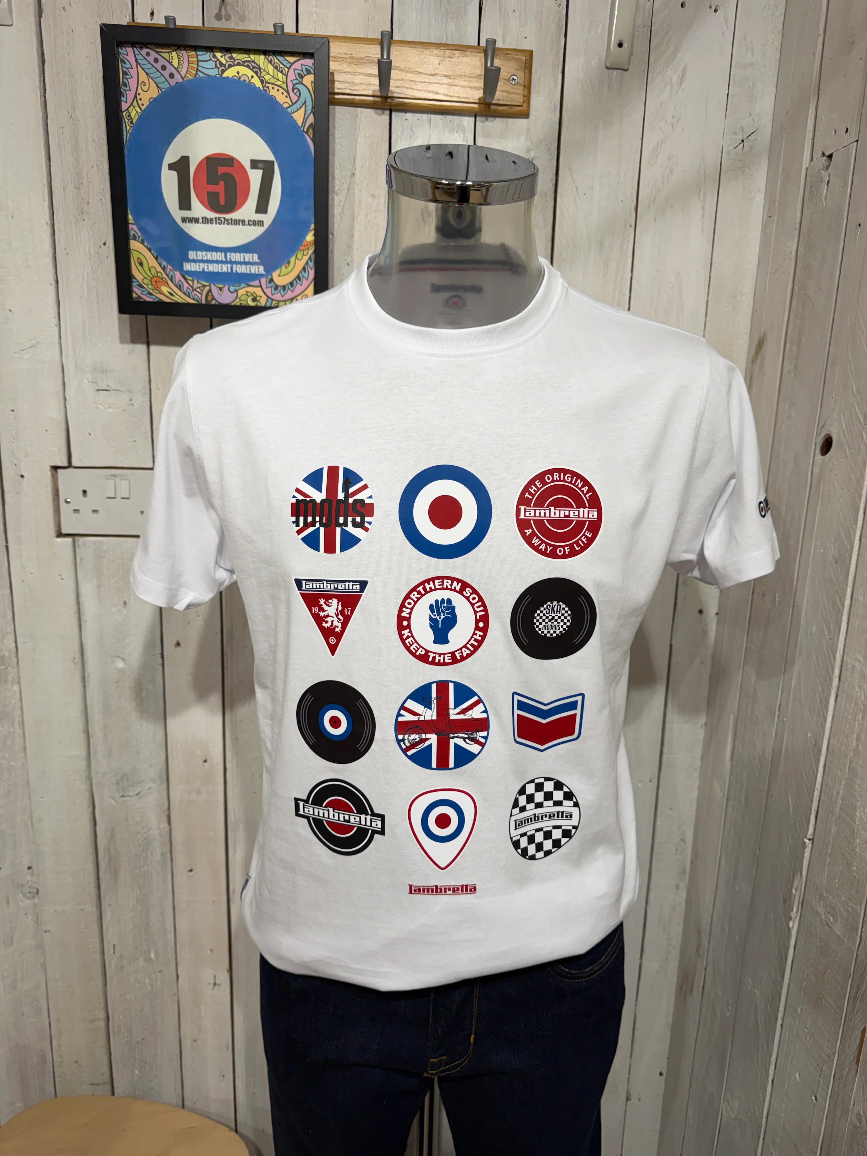 Lambretta Badges Tee - White