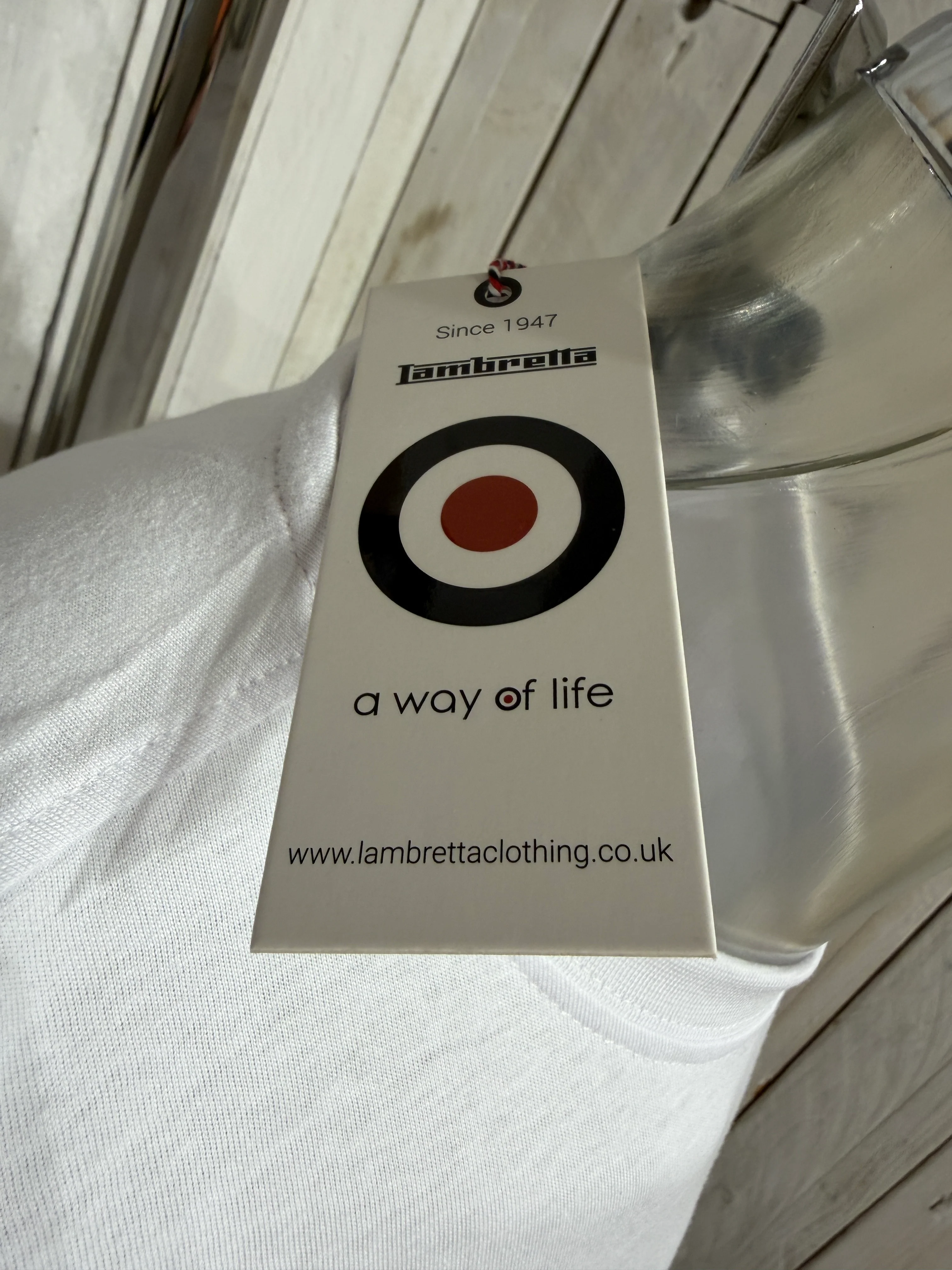 Lambretta Badges Tee - White - Image 4