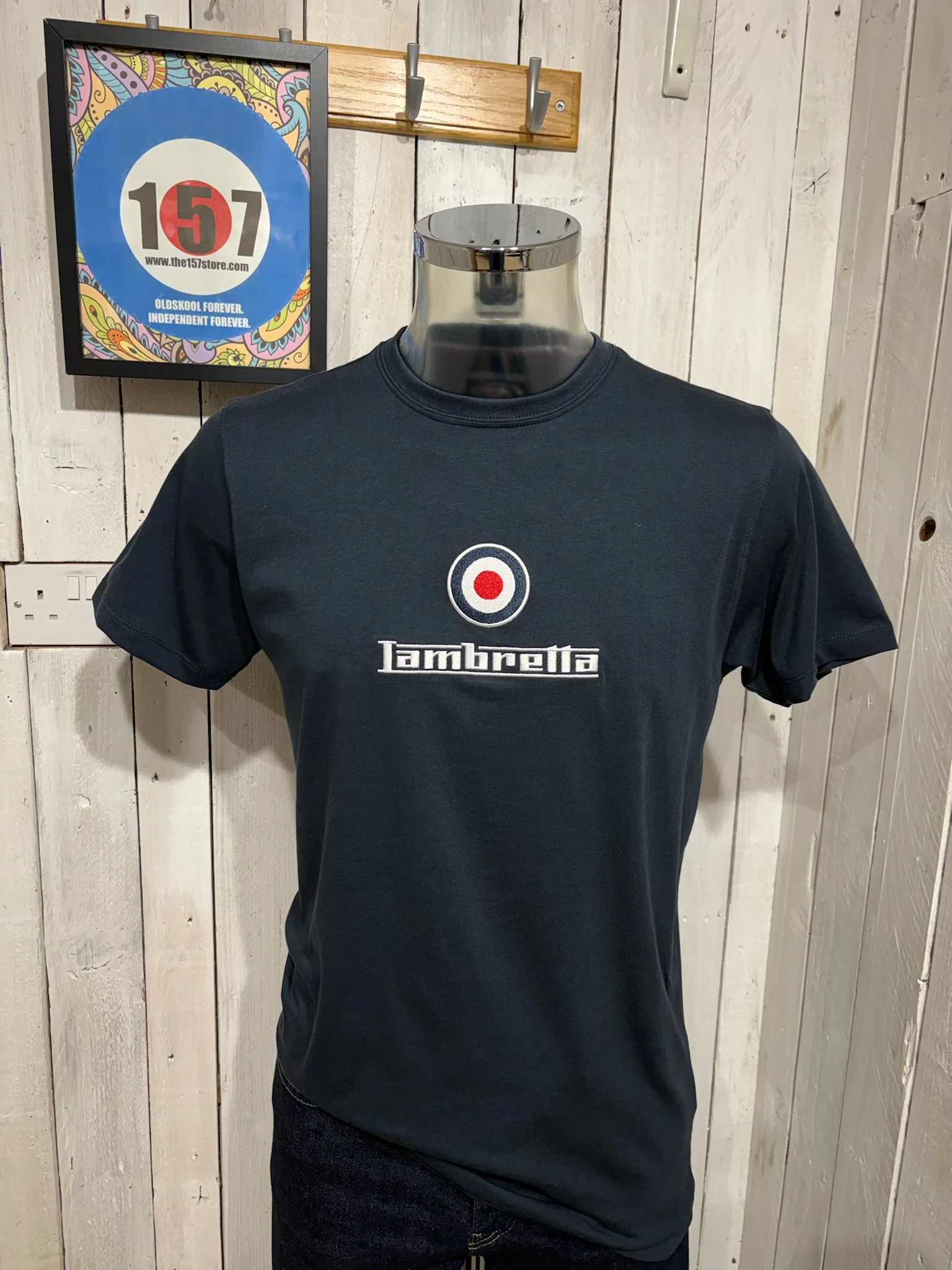 Lambretta Embroidered Target Tee - Navy