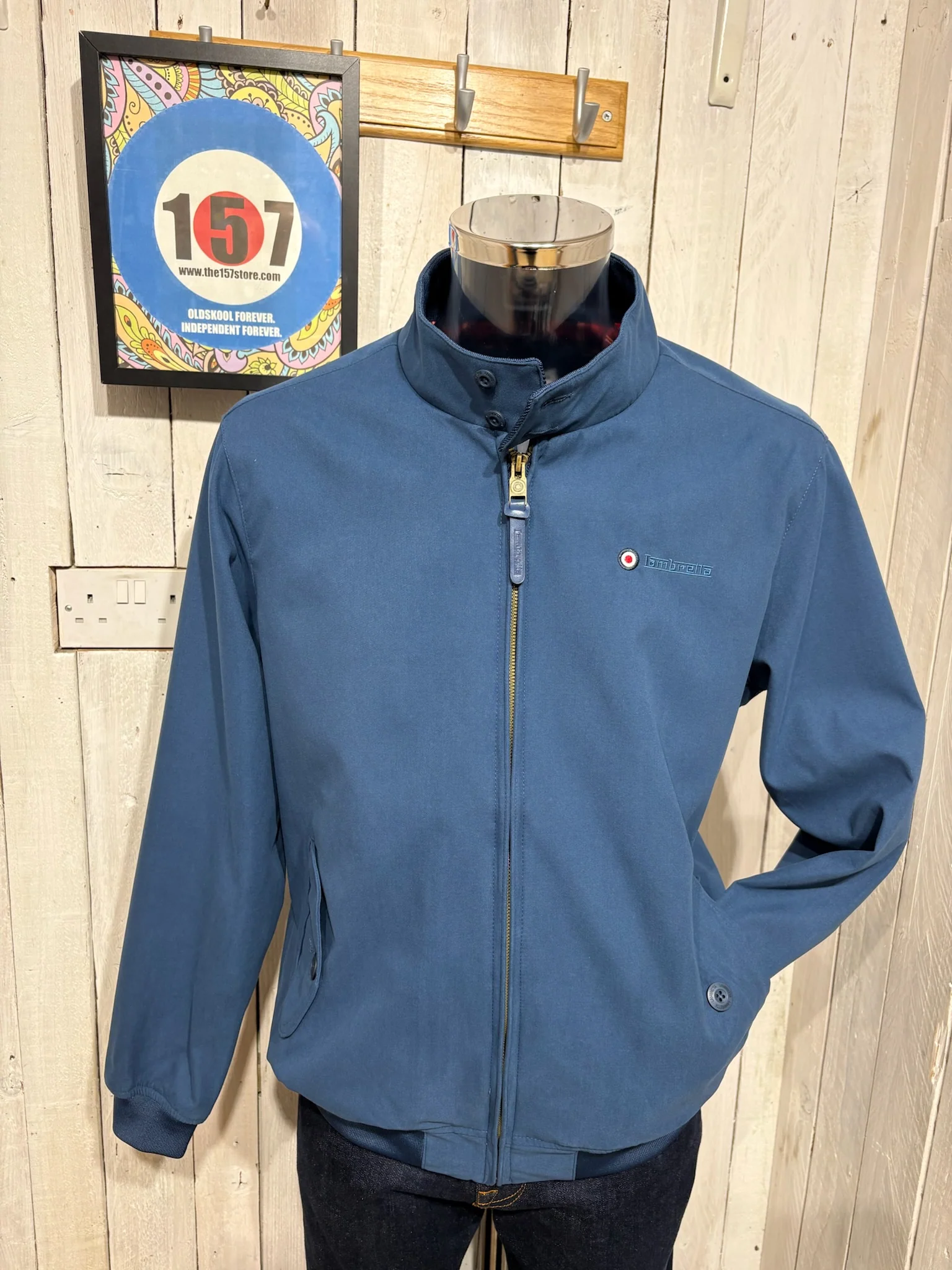 Lambretta New Shower Resistant Harrington Jacket - Dark Blue