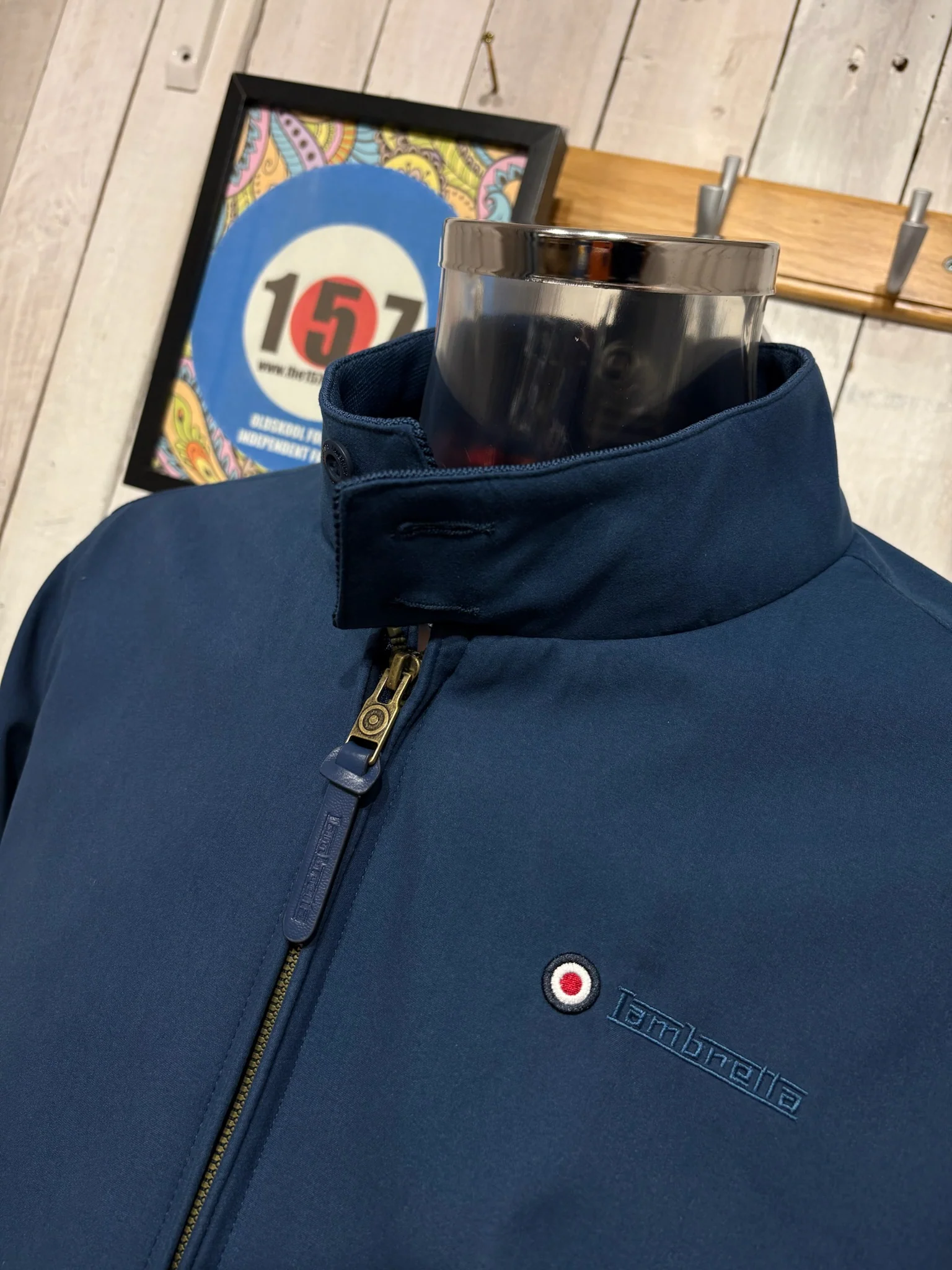 Lambretta New Shower Resistant Harrington Jacket - Dark Blue - Image 2