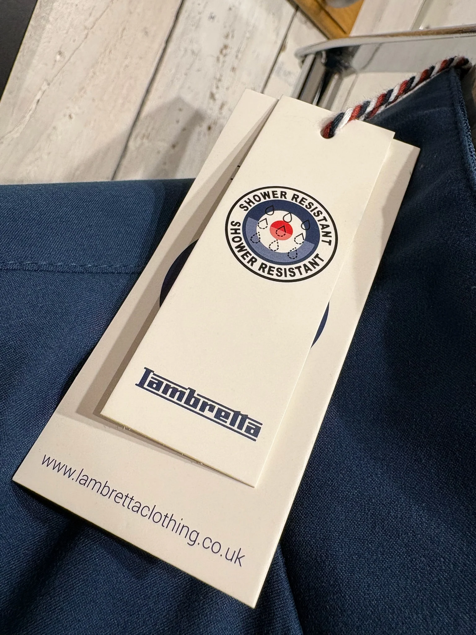 Lambretta New Shower Resistant Harrington Jacket - Dark Blue - Image 4