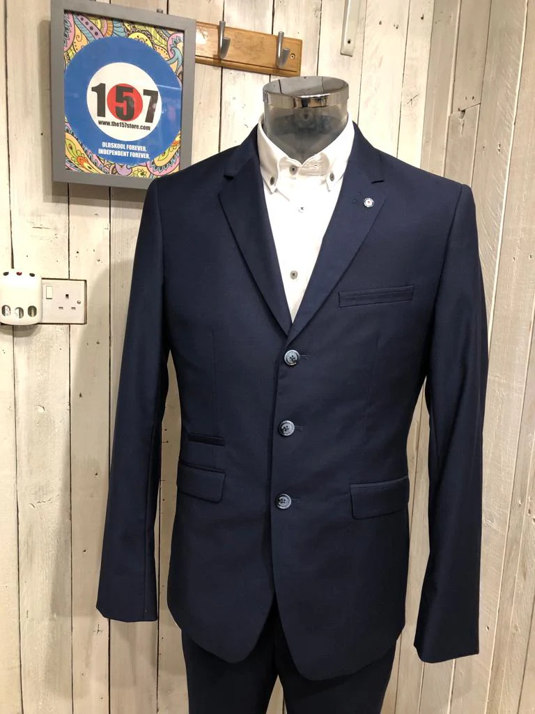 Lambretta Oscar Formal Waistcoat - Navy - Image 3