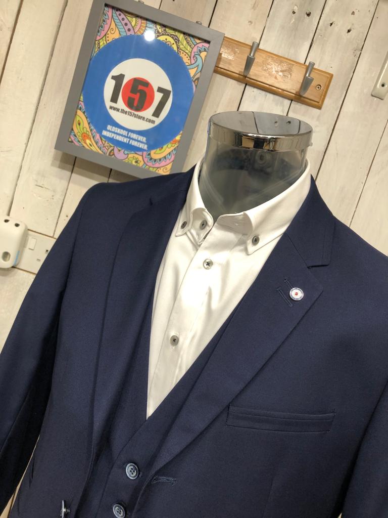 Lambretta Oscar Formal Waistcoat - Navy - Image 8