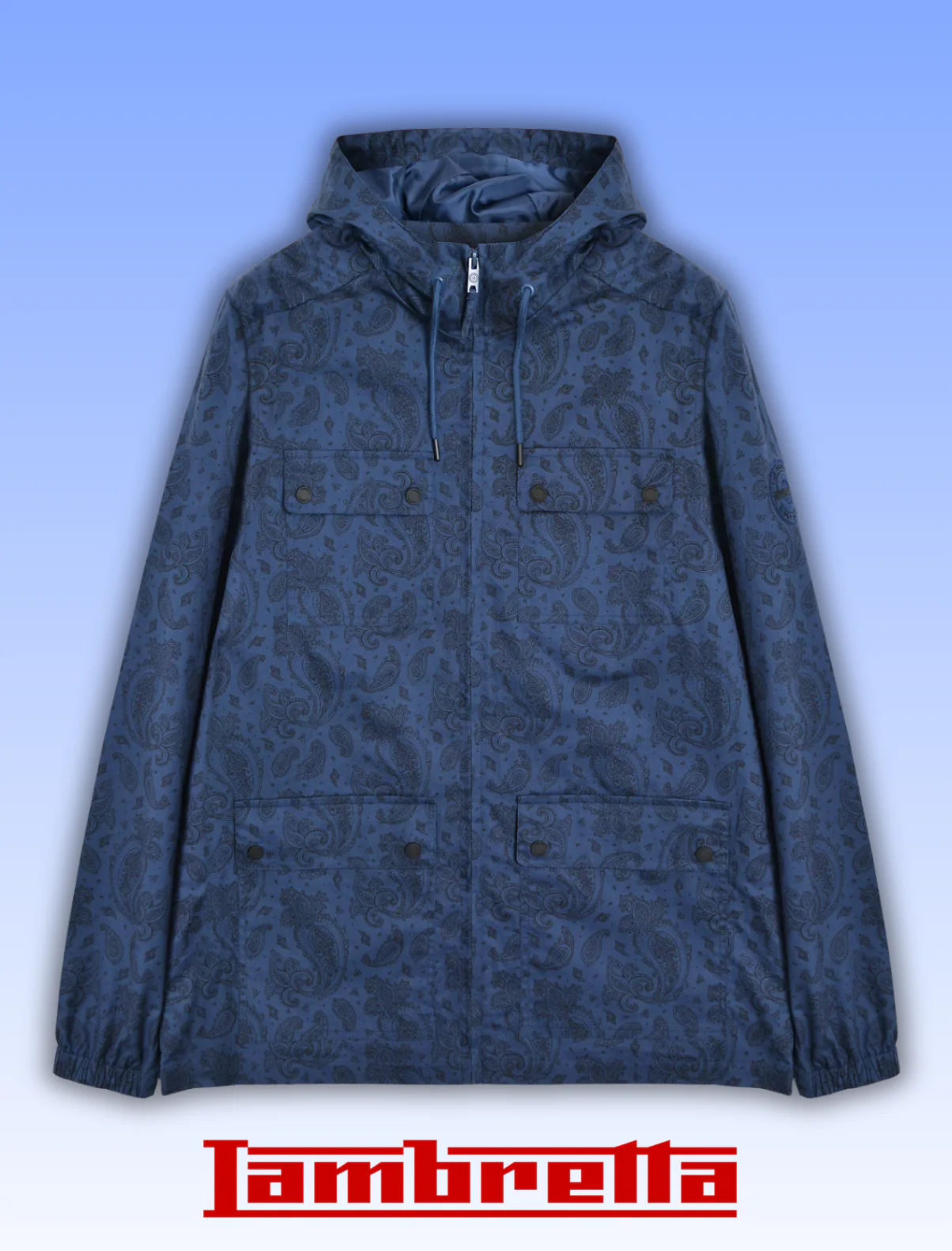 Lambretta Paisley Field Jacket - Navy - Image 2