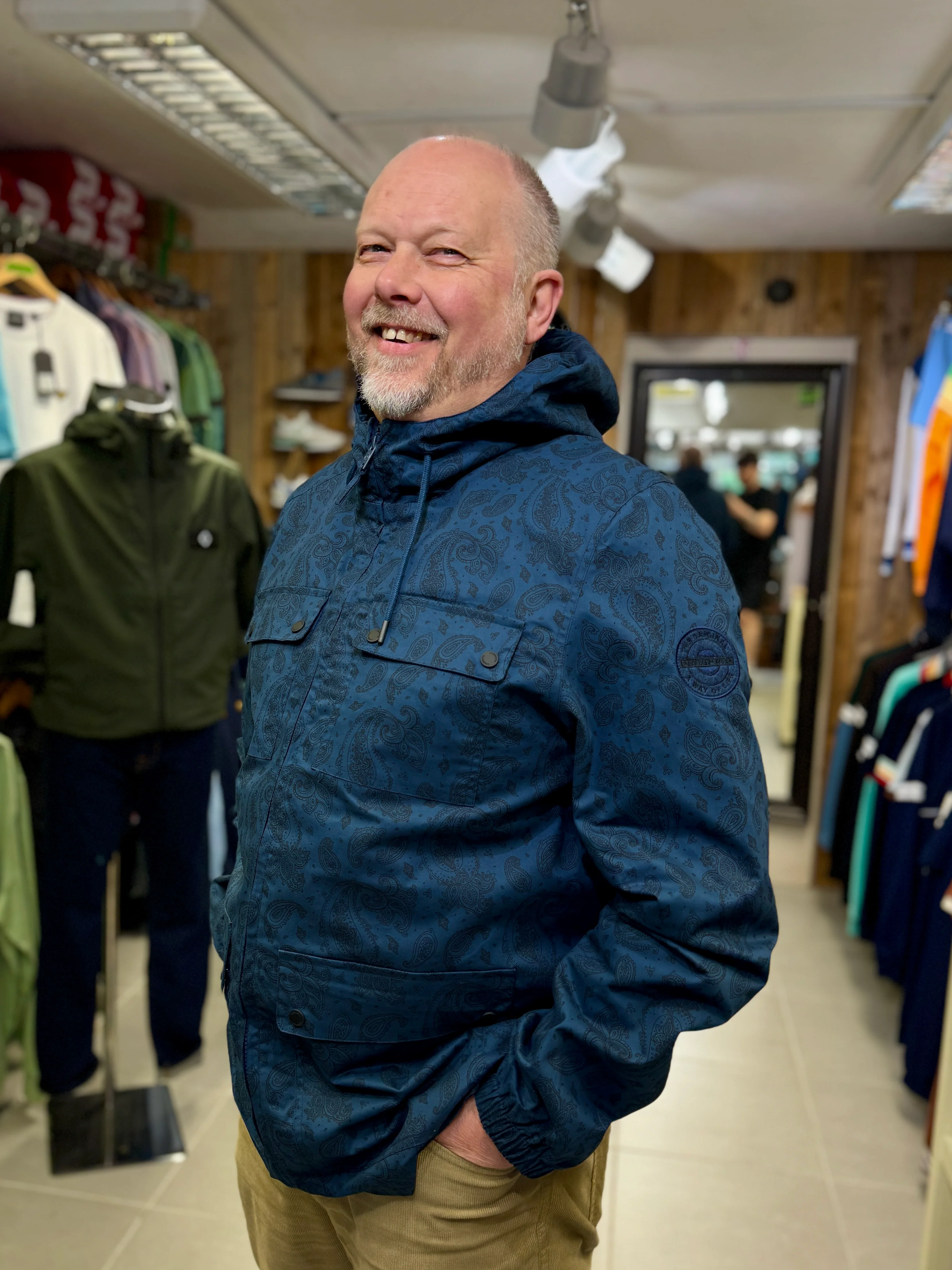Lambretta Paisley Field Jacket - Navy - Image 4