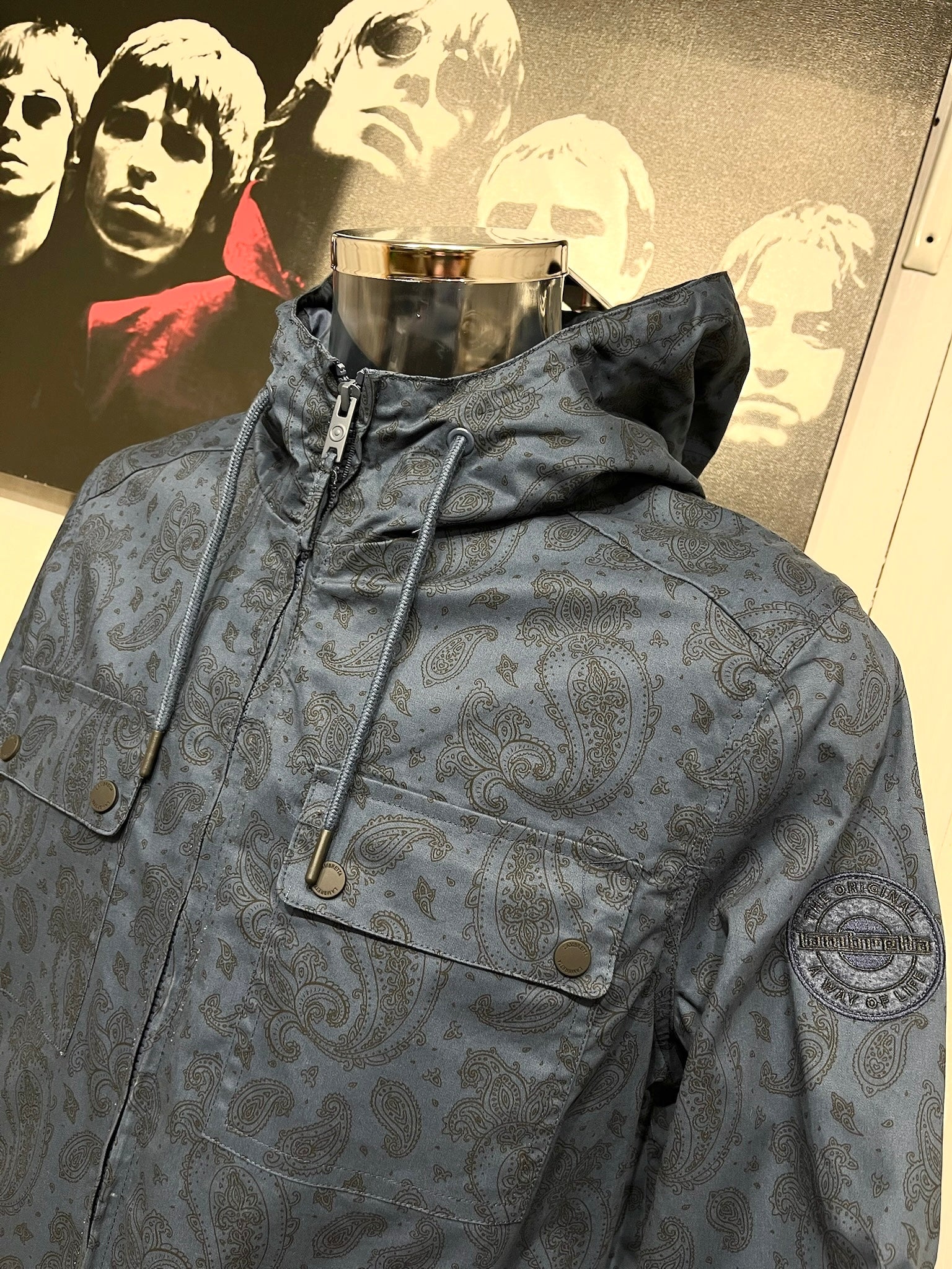 Lambretta Paisley Field Jacket - Navy - Image 6