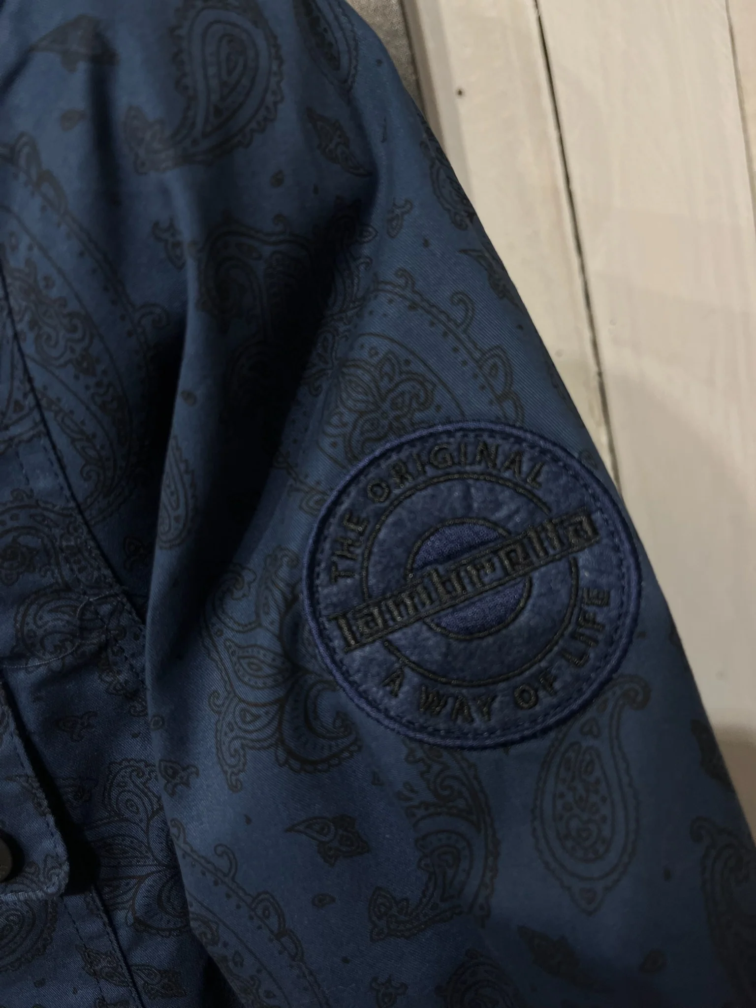 Lambretta Paisley Field Jacket - Navy - Image 7