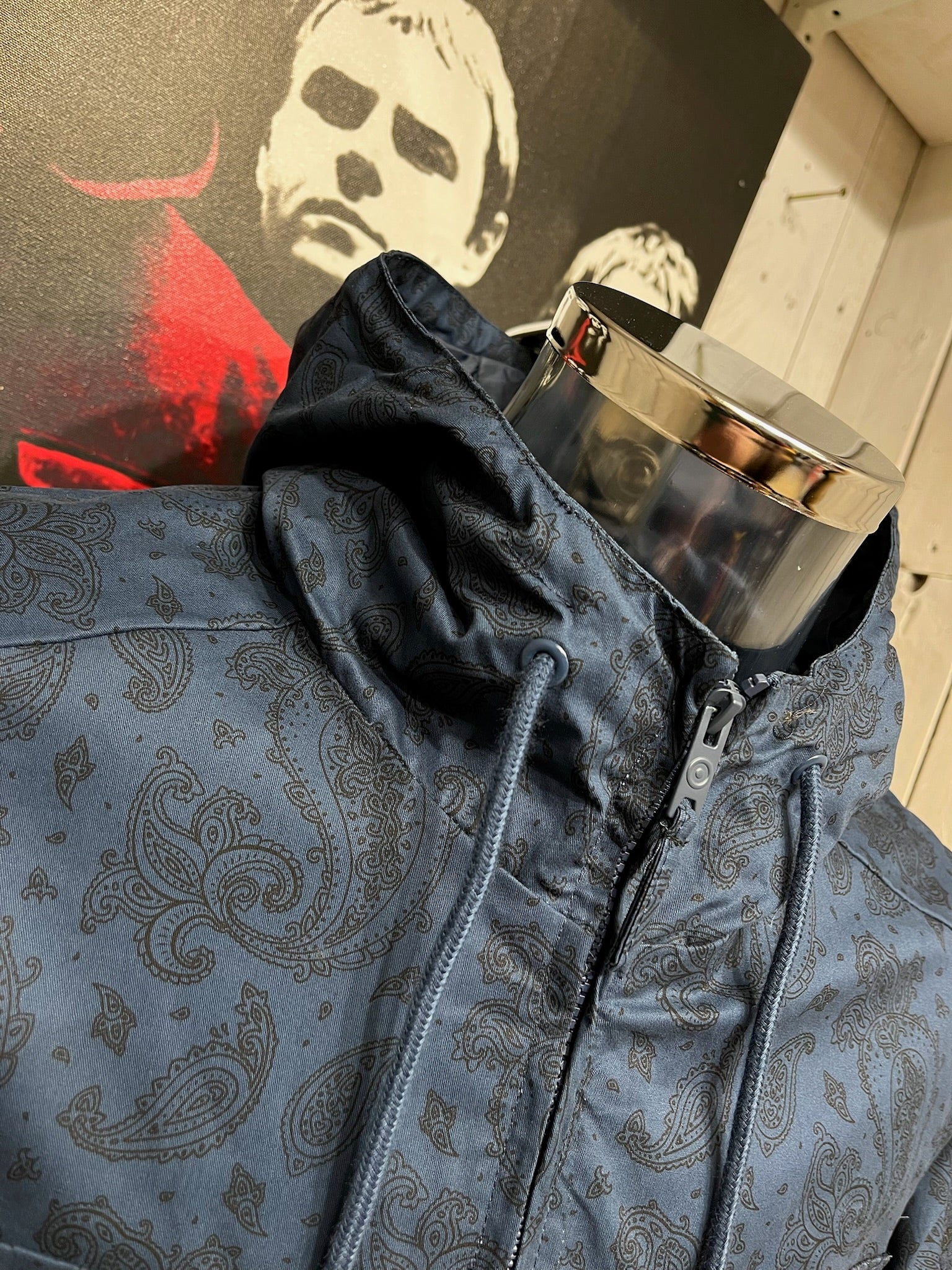 Lambretta Paisley Field Jacket - Navy - Image 8