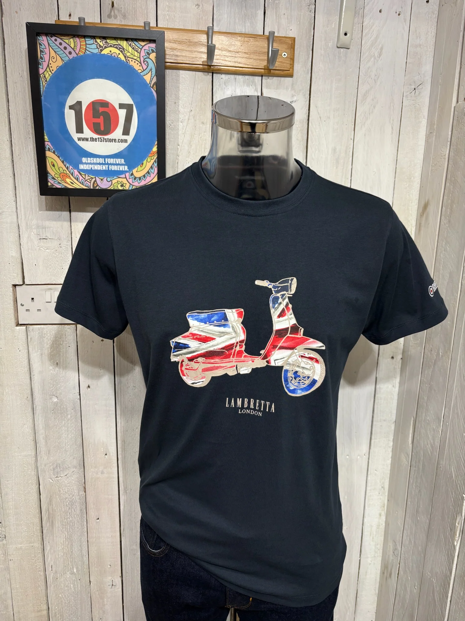 Lambretta Scooter Flag Tee - Navy