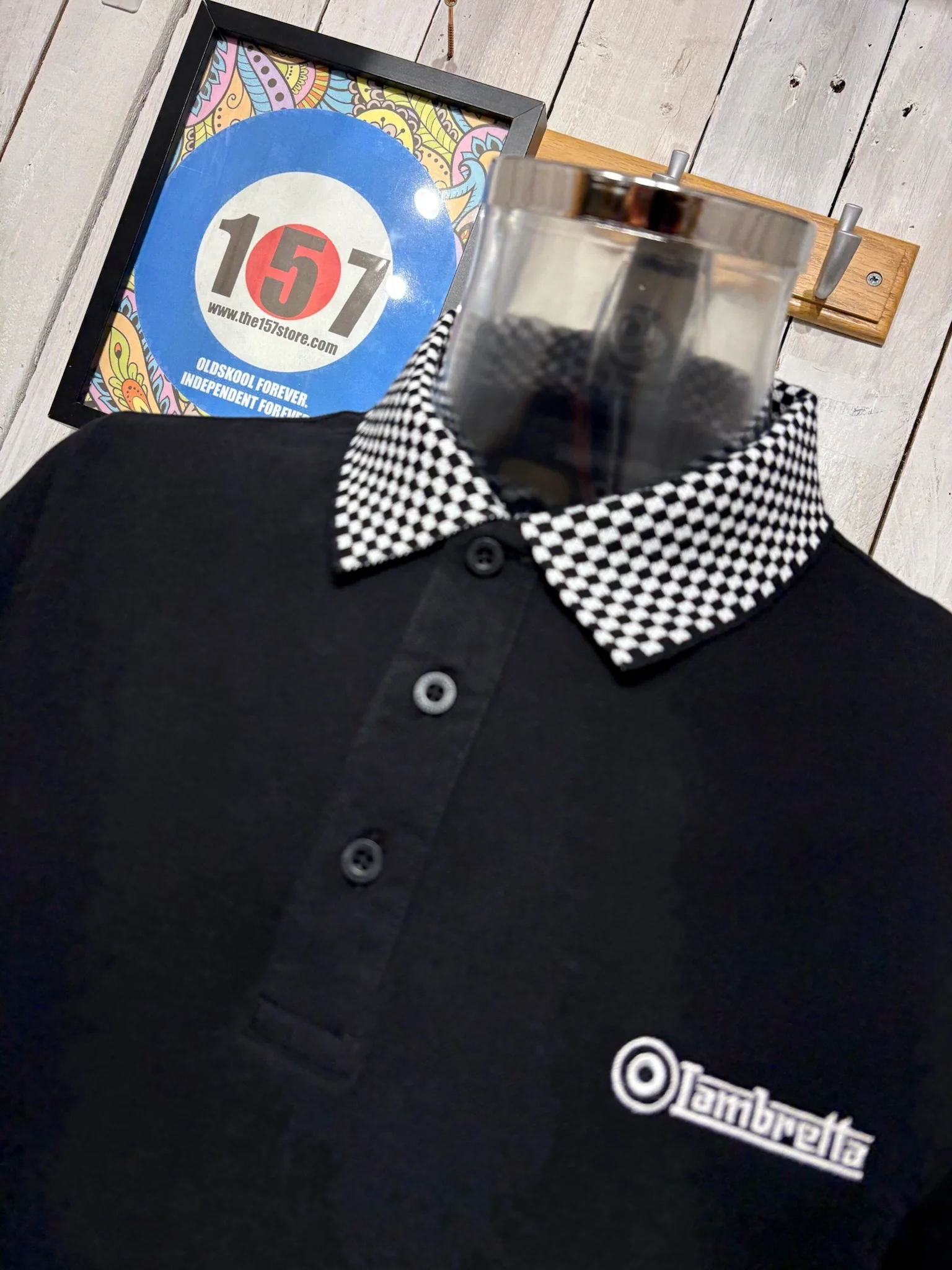 Lambretta Two-Tone Polo - Black