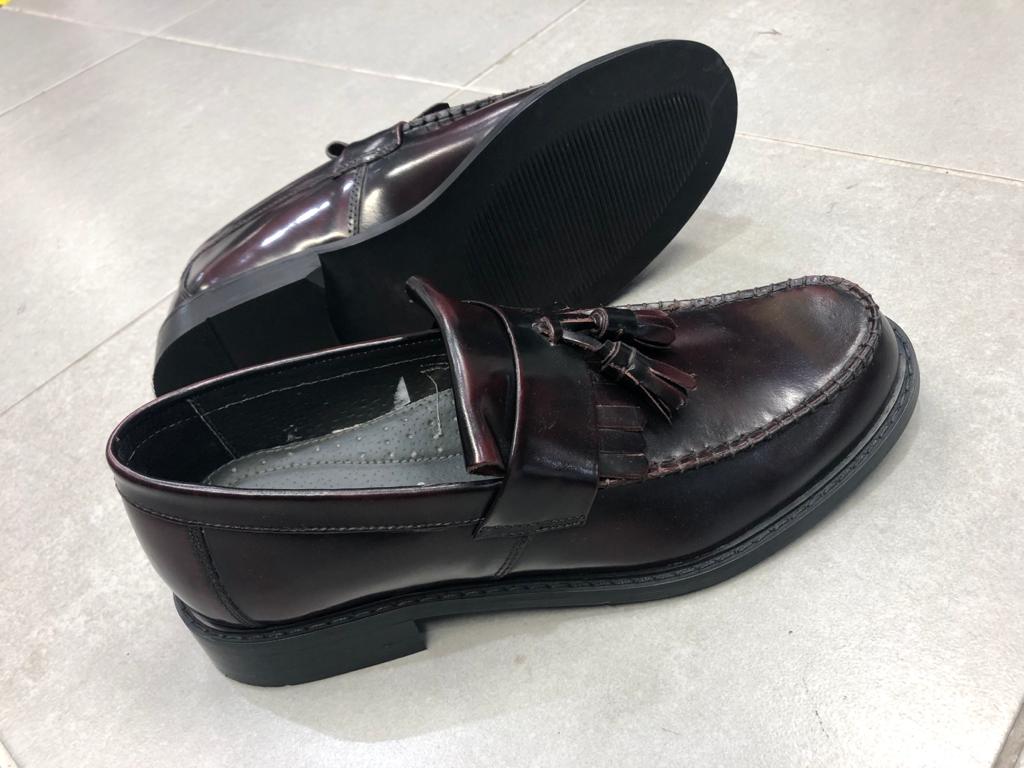 Leather Tassel Loafers - Oxblood - Image 6