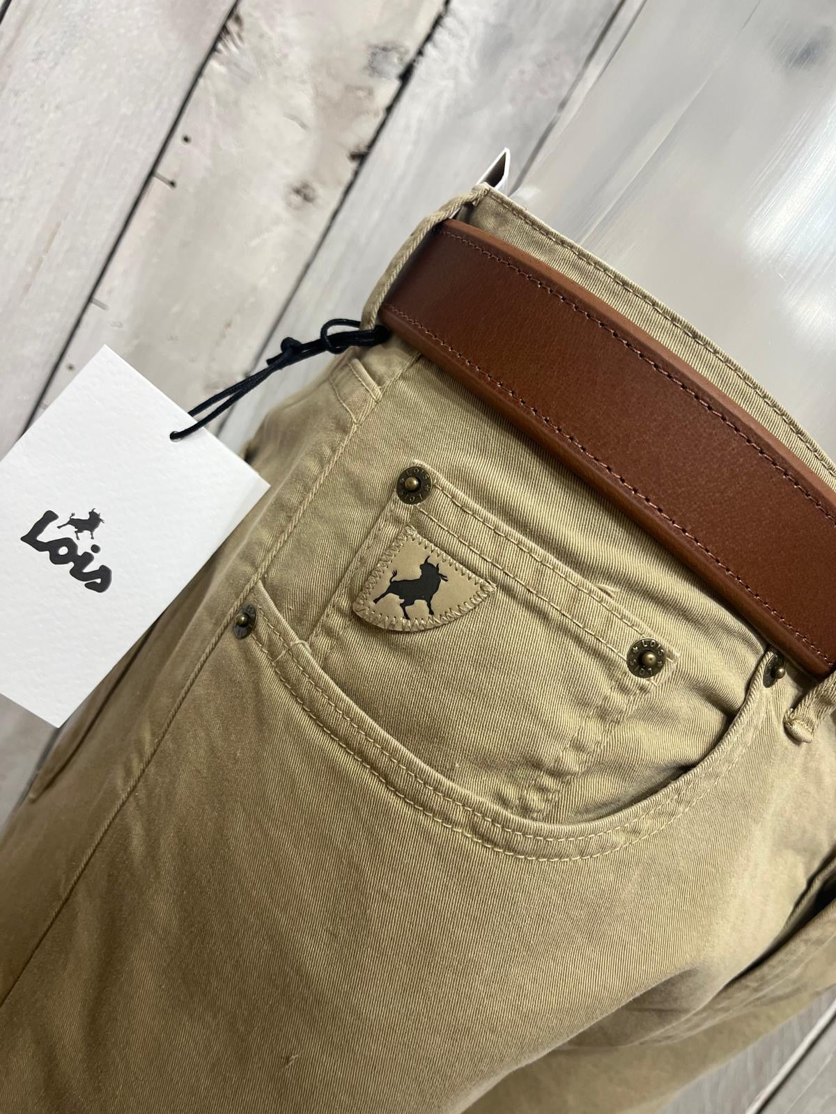 Lois Cotton Chino Trouser - Terrace Fit - Stretch - Sand (with Stretch) - Image 3
