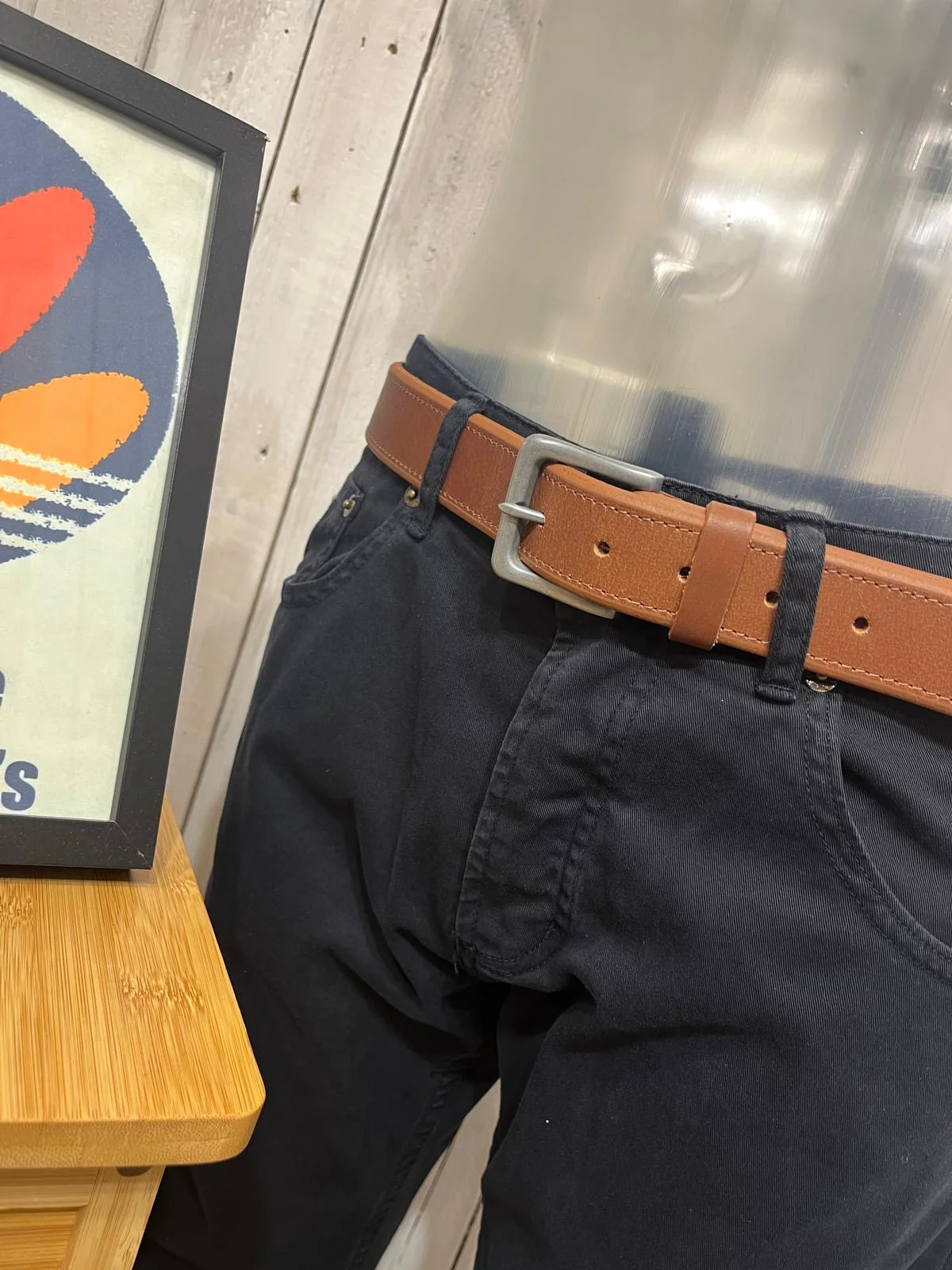 Lois Cotton Chino Trousers - Terrace Fit - Navy (with Stretch) - Image 3
