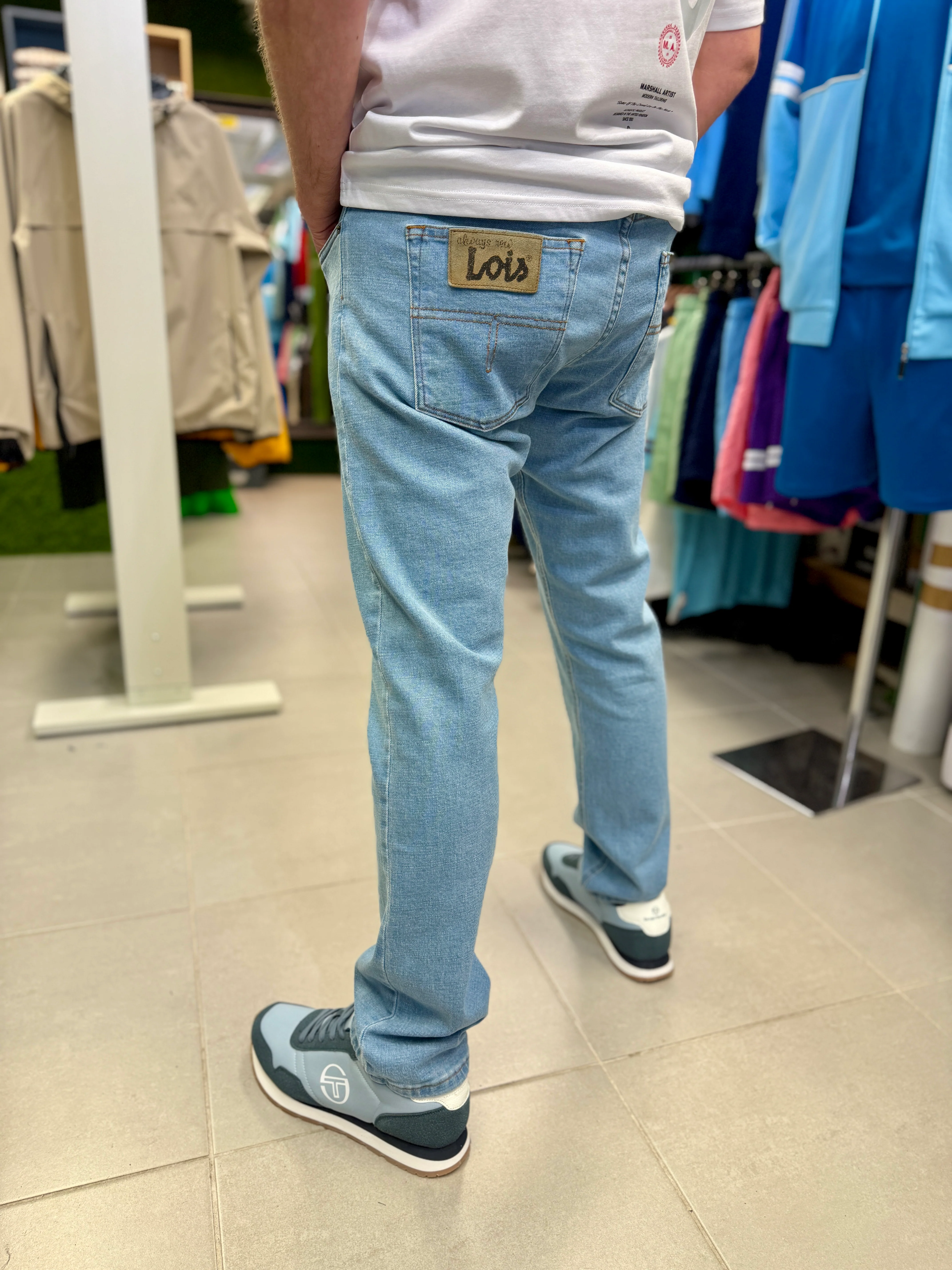 Lois Jeans x 157 Bull Bleach Terrace Jeans - Stonewash