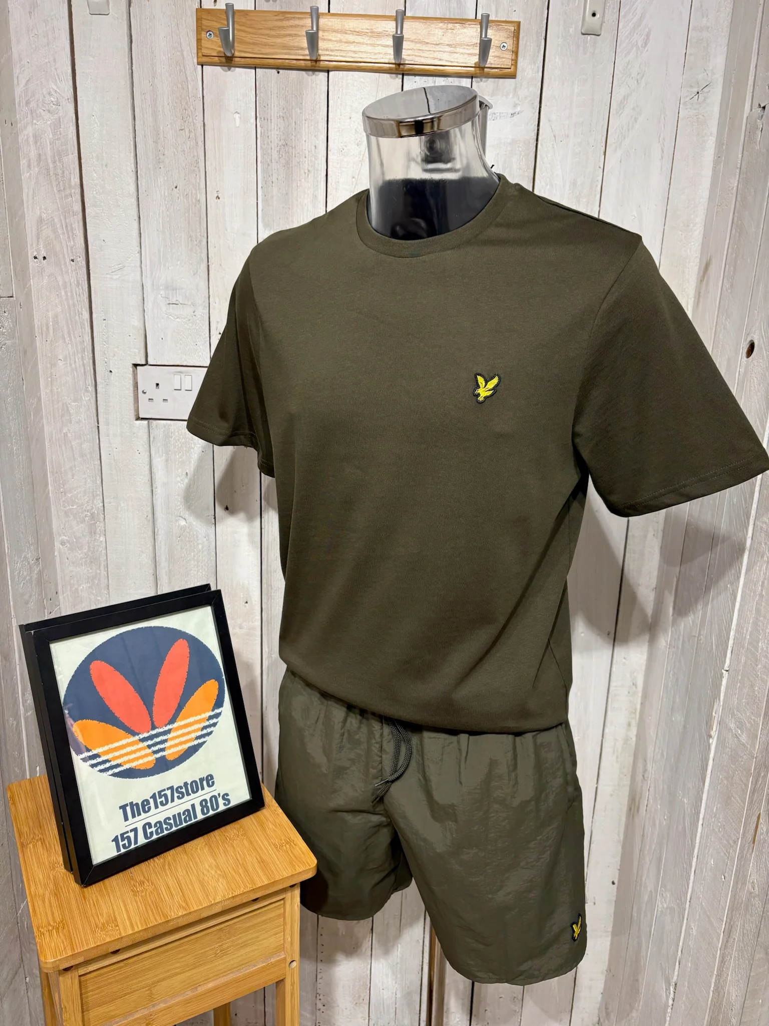 Lyle & Scott Plain Crew Tee - Olive