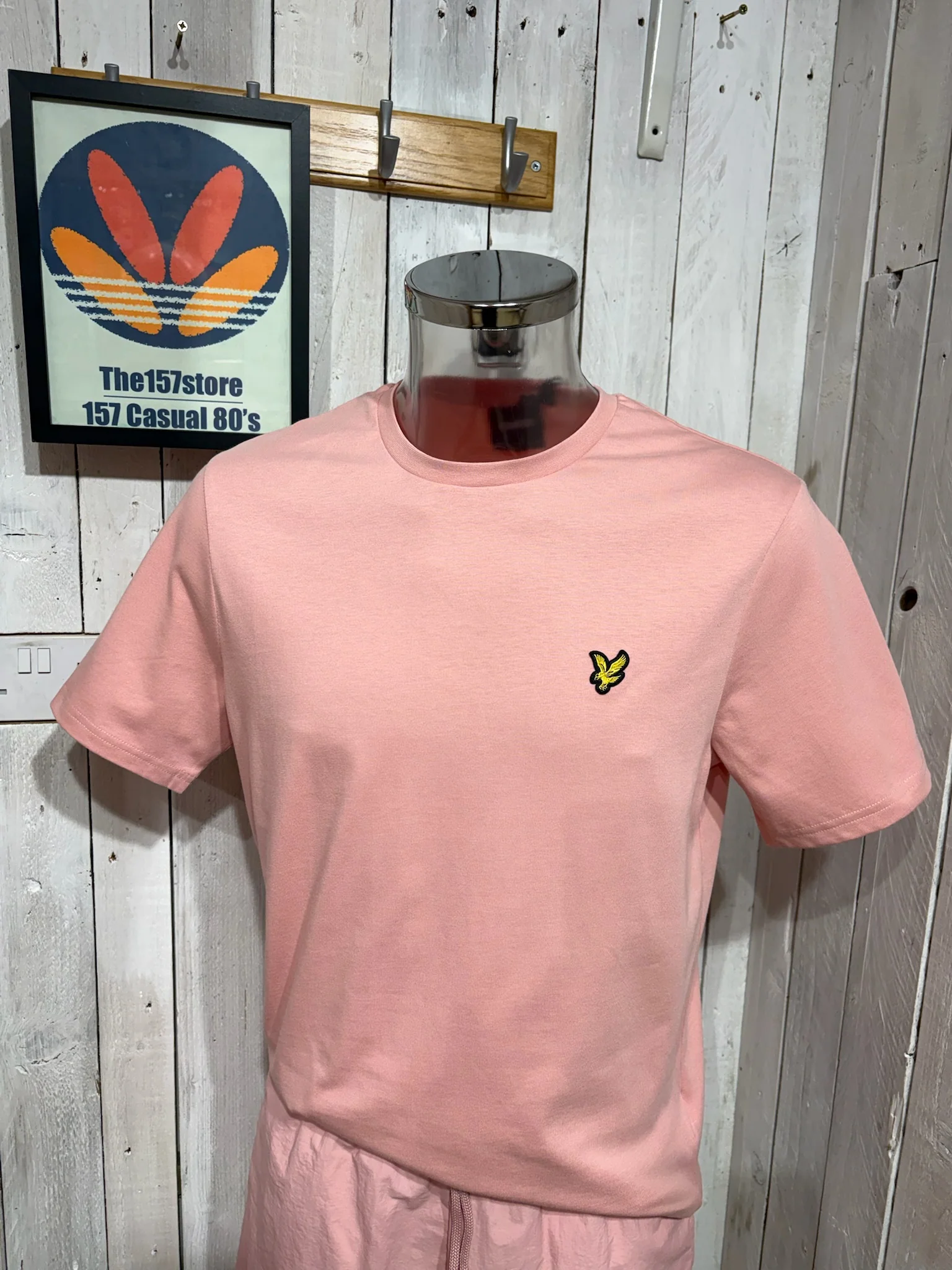 Lyle & Scott Plain Crew Tee - Pink Grapefruit