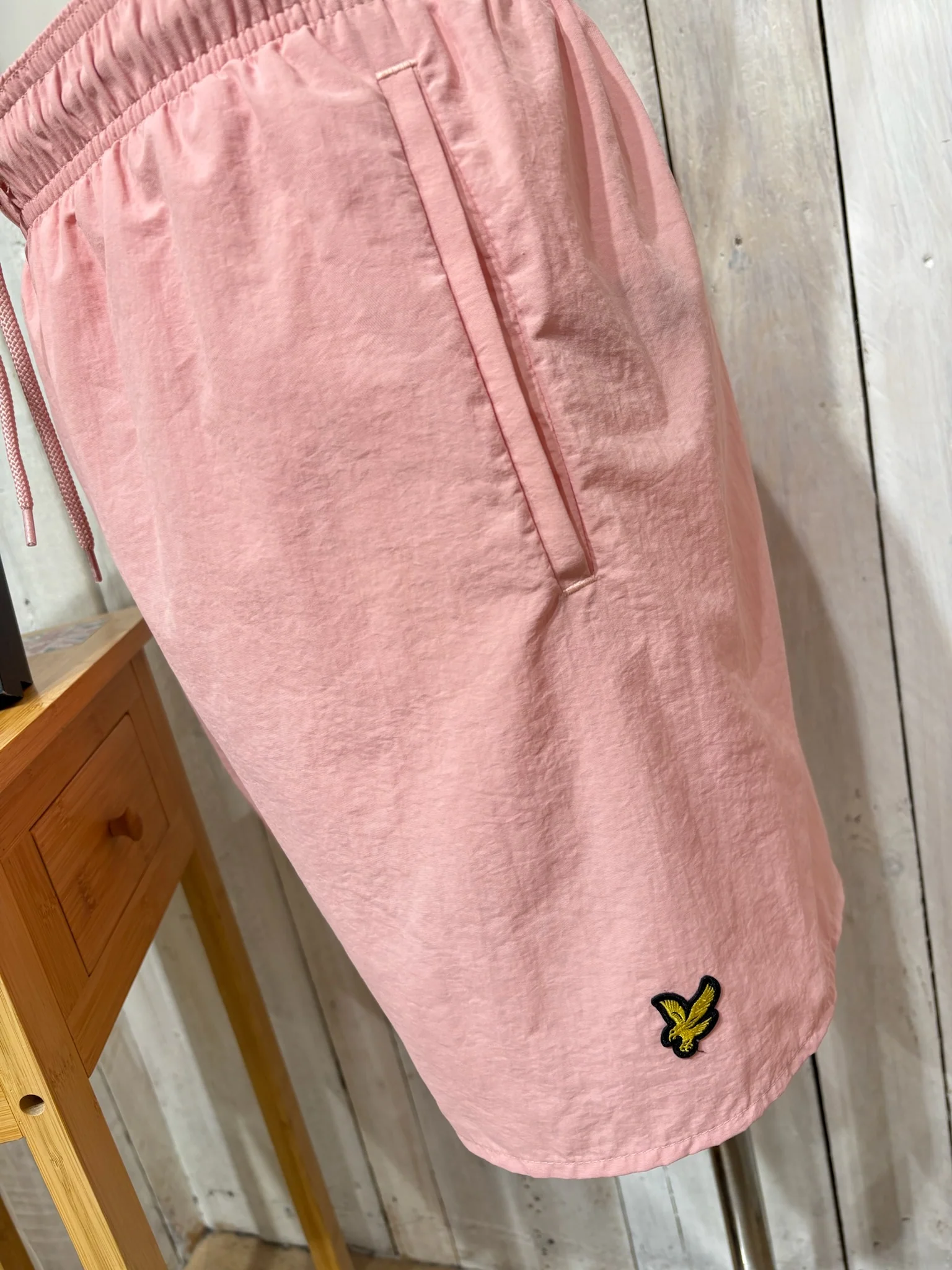 Lyle & Scott Plain Swim Shorts - Pink Grapefruit - Image 2