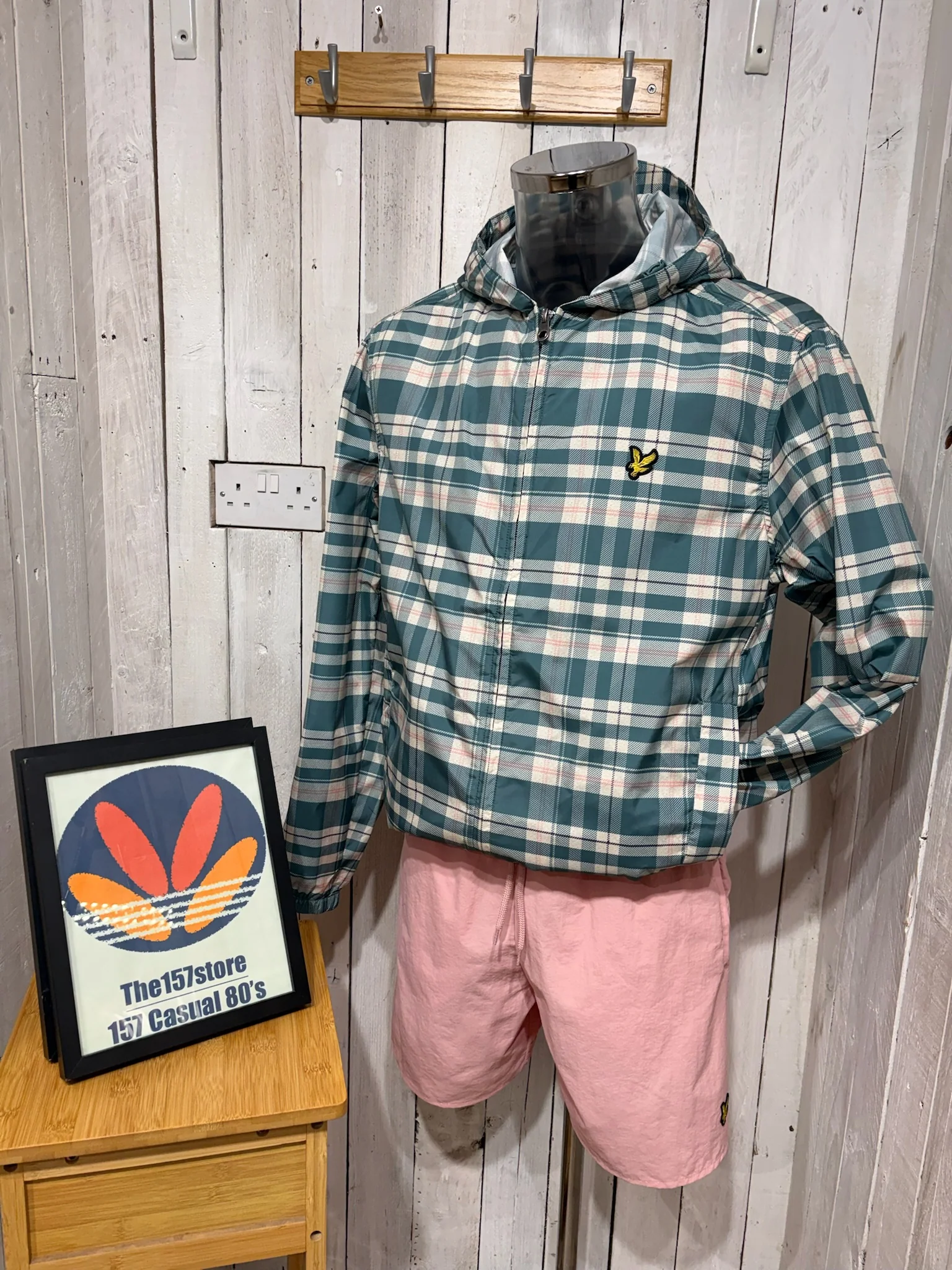 Lyle & Scott Tartan Hooded Jacket - Everglade - Image 3