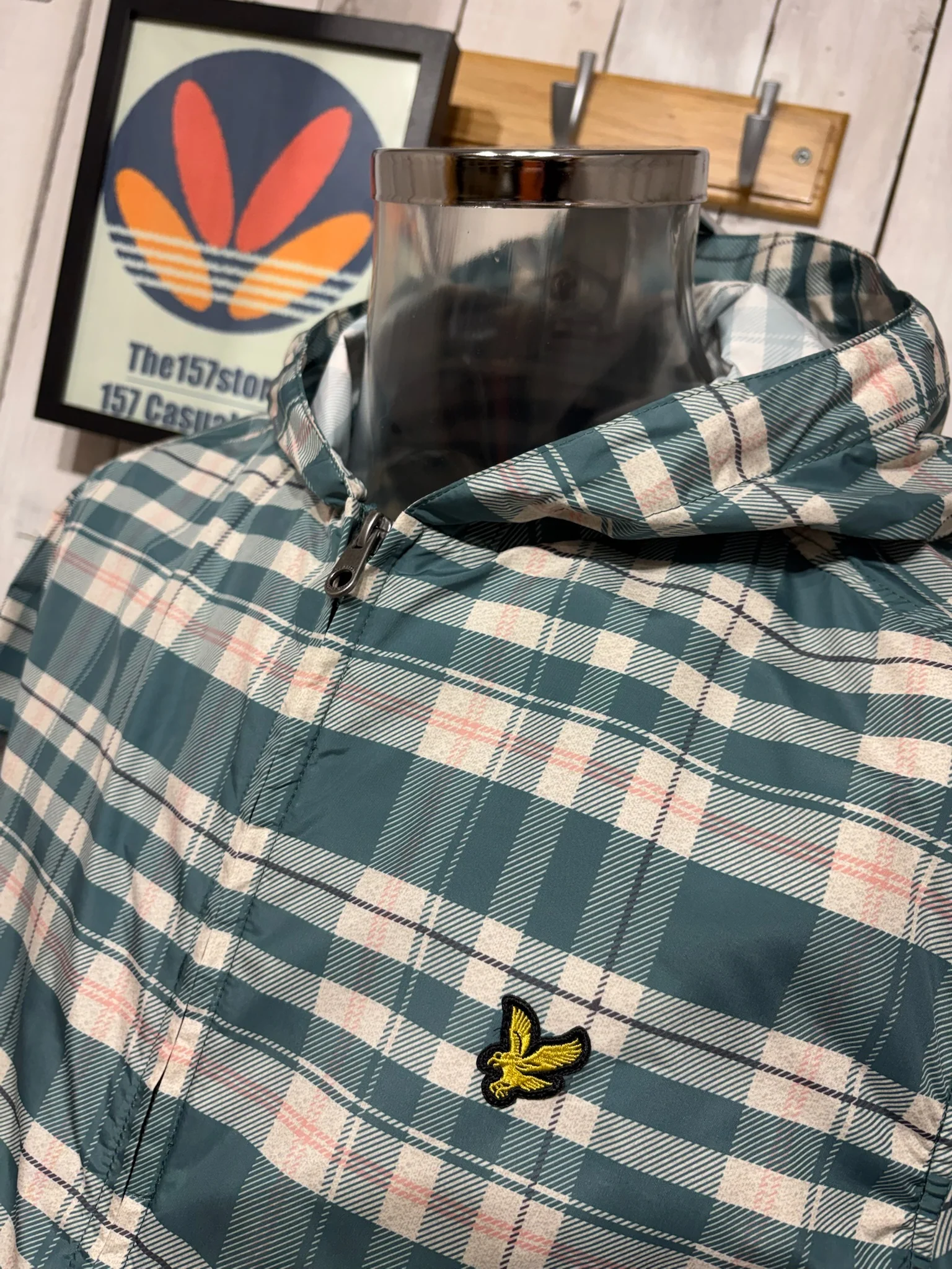 Lyle & Scott Tartan Hooded Jacket - Everglade - Image 4