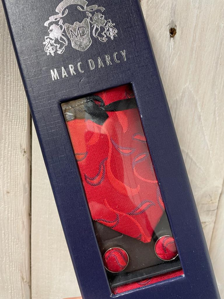 Marc Darcy Paisley Floral Accessory Set - Wine