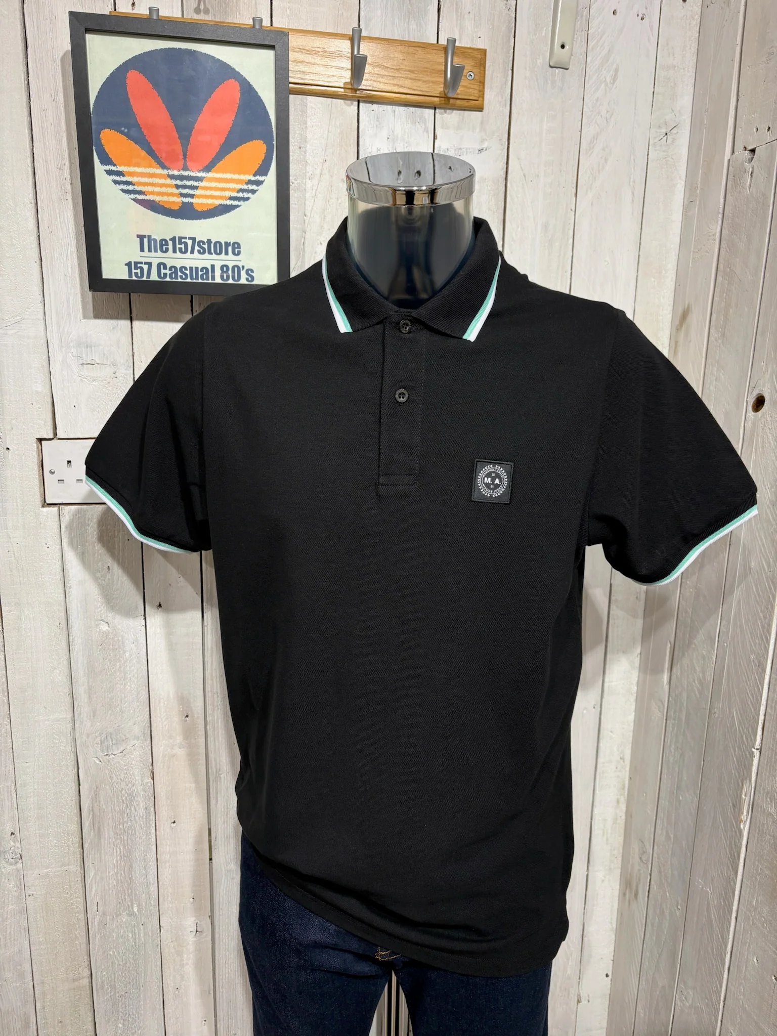 Marshall Artist Tipped Polo - Black