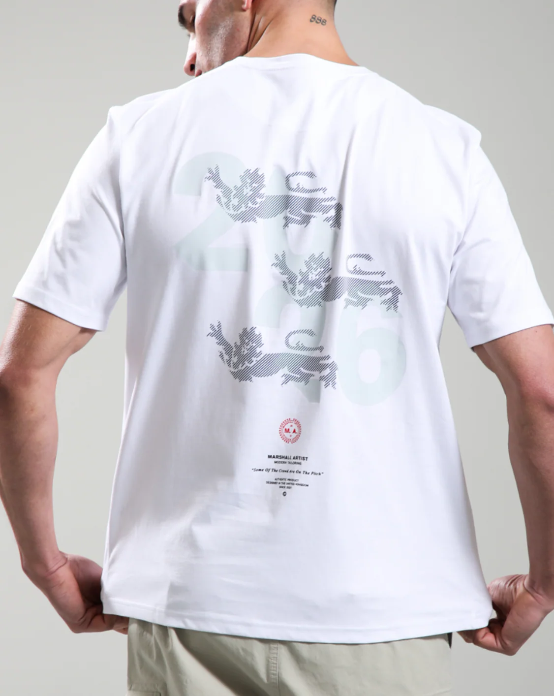 Marshall Artist World In Motion Tee - White (Three Lions)