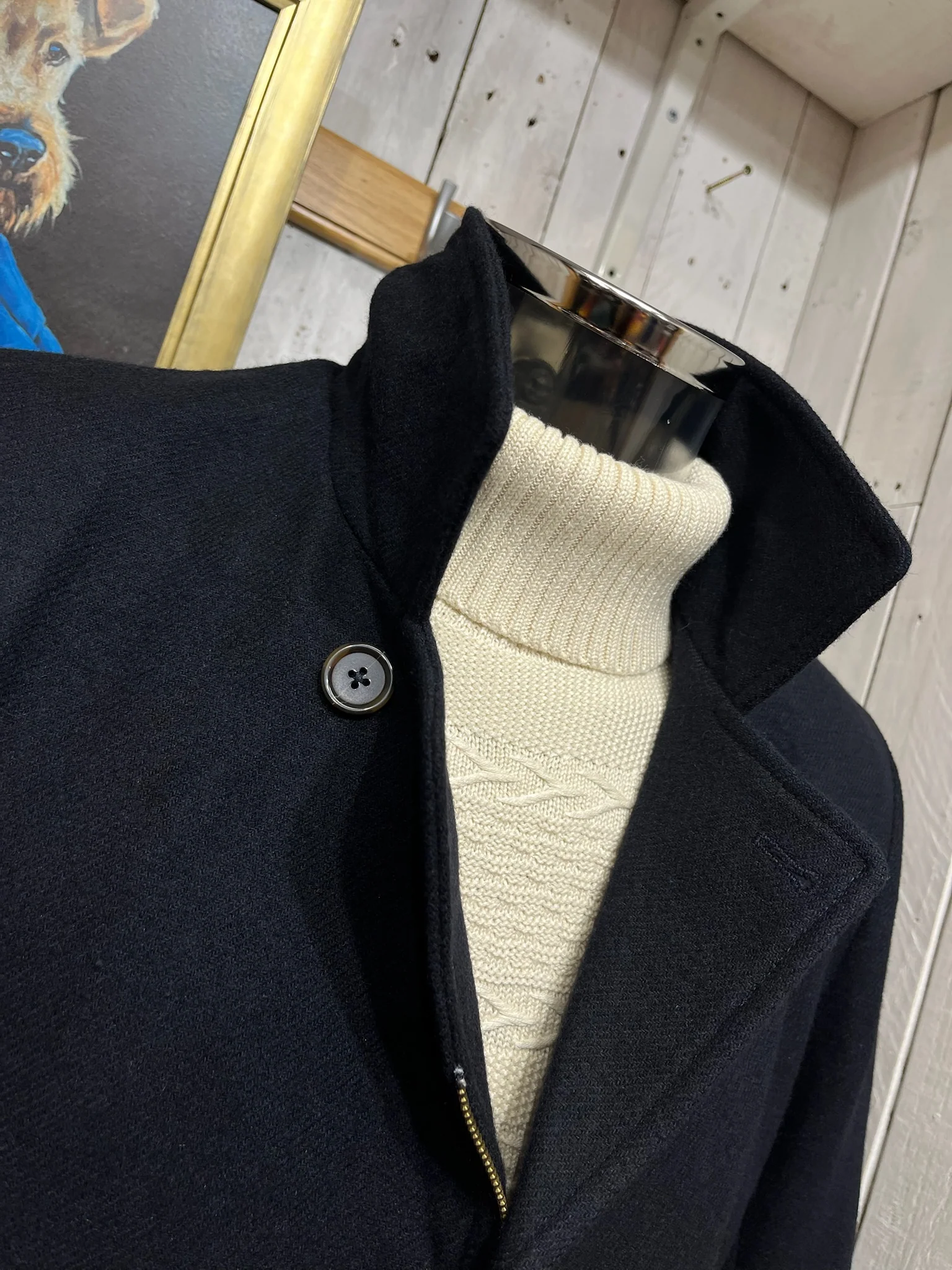 The 'HARDY' Reefer Jacket - Navy - Image 3