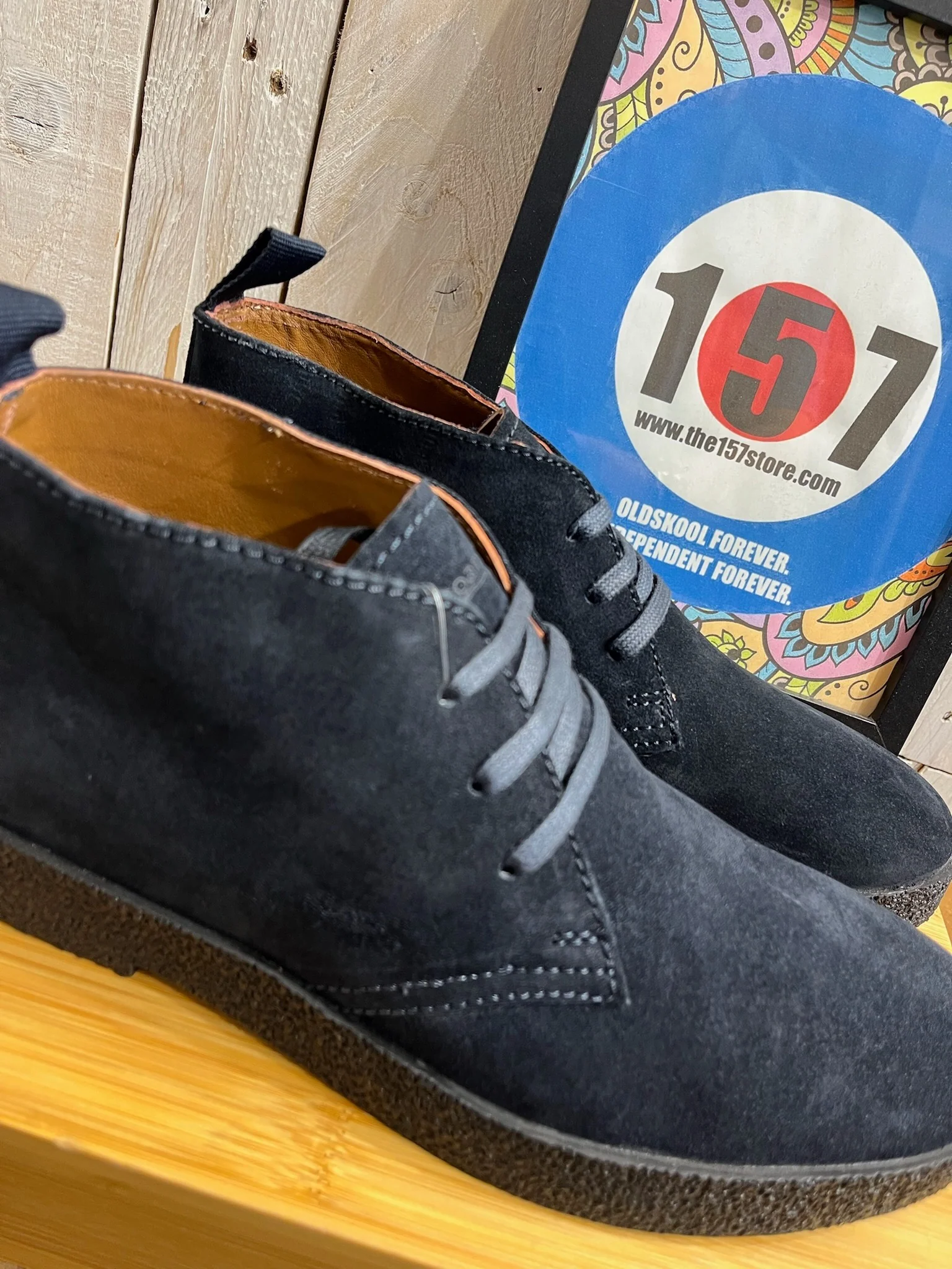 Original McQUEEN - 3 Eyelet Suede Chukka Boots - Navy - Image 2